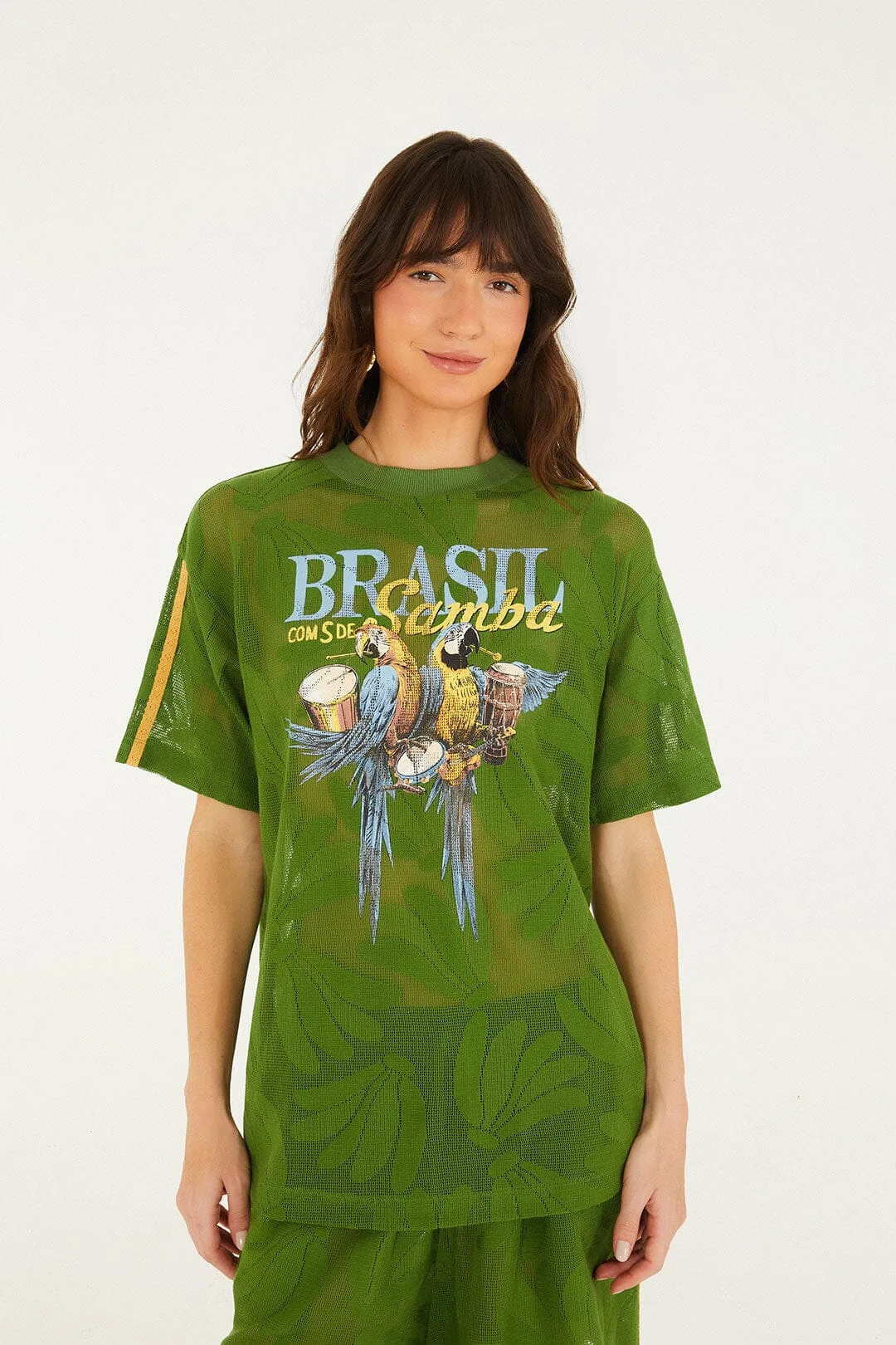 Brasil Samba Lace T-Shirt by FARM Rio