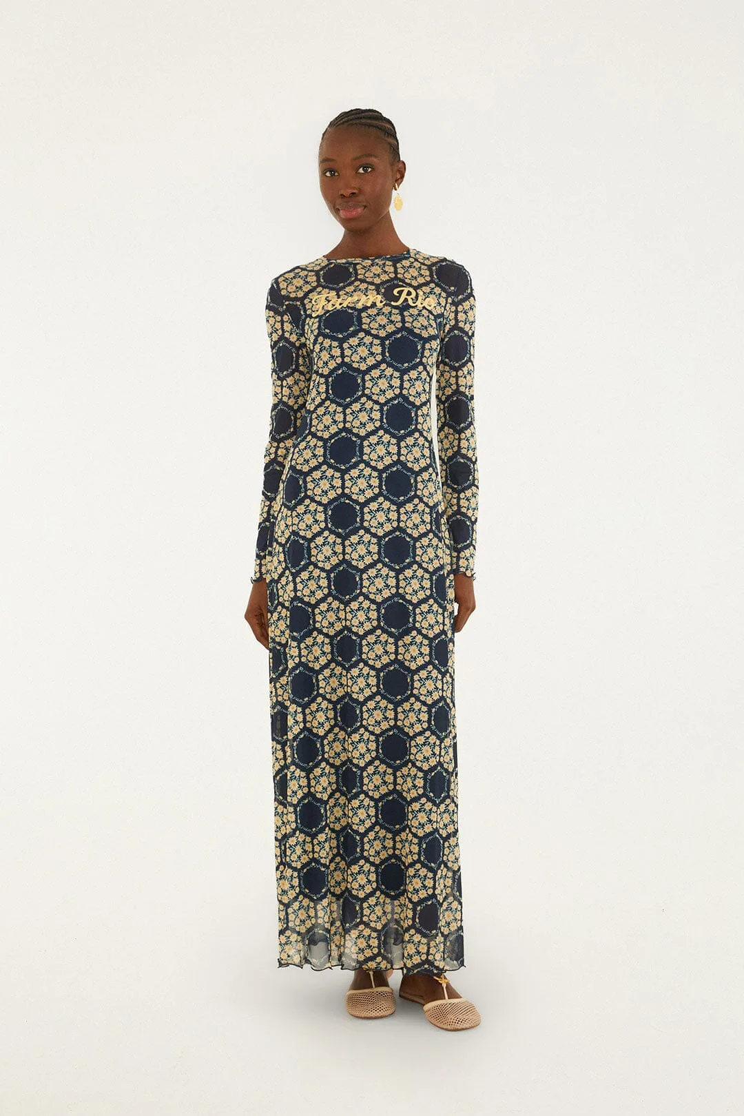 Farm Club Long Sleeve Maxi Dress by FARM Rio