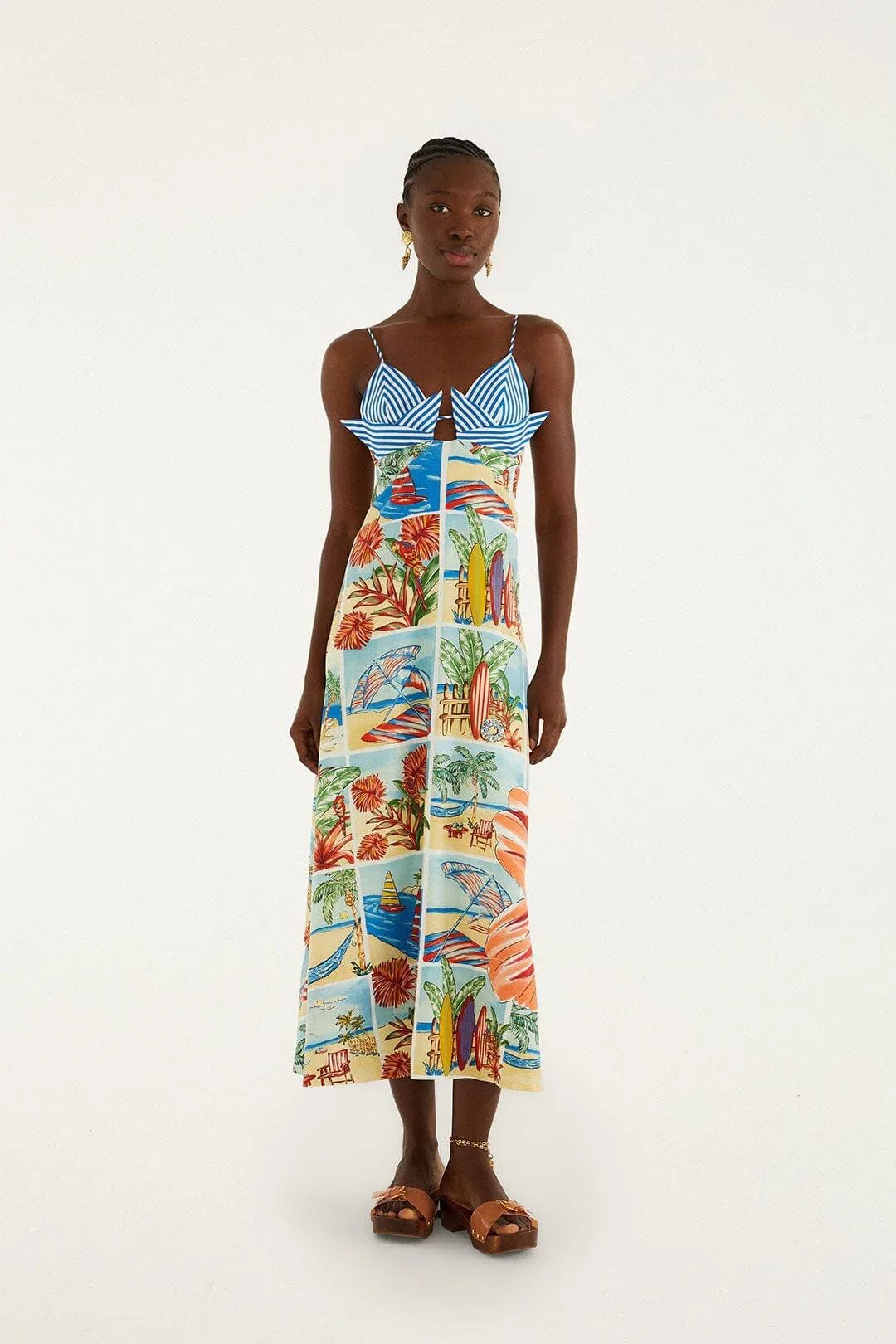 Summer Diary Paper Boat Maxi Dress by FARM Rio