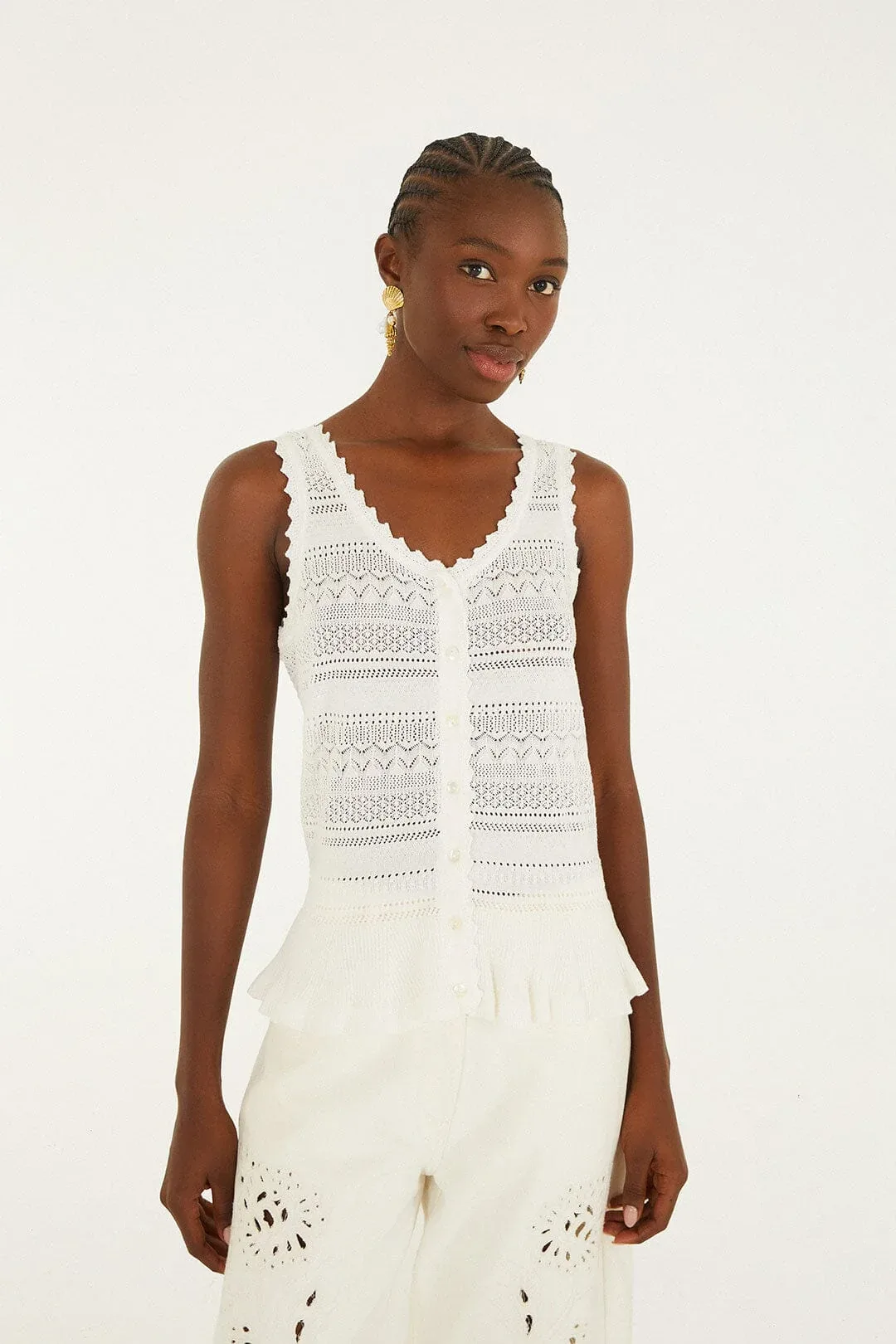 Crochet Sleeveless Blouse by FARM Rio