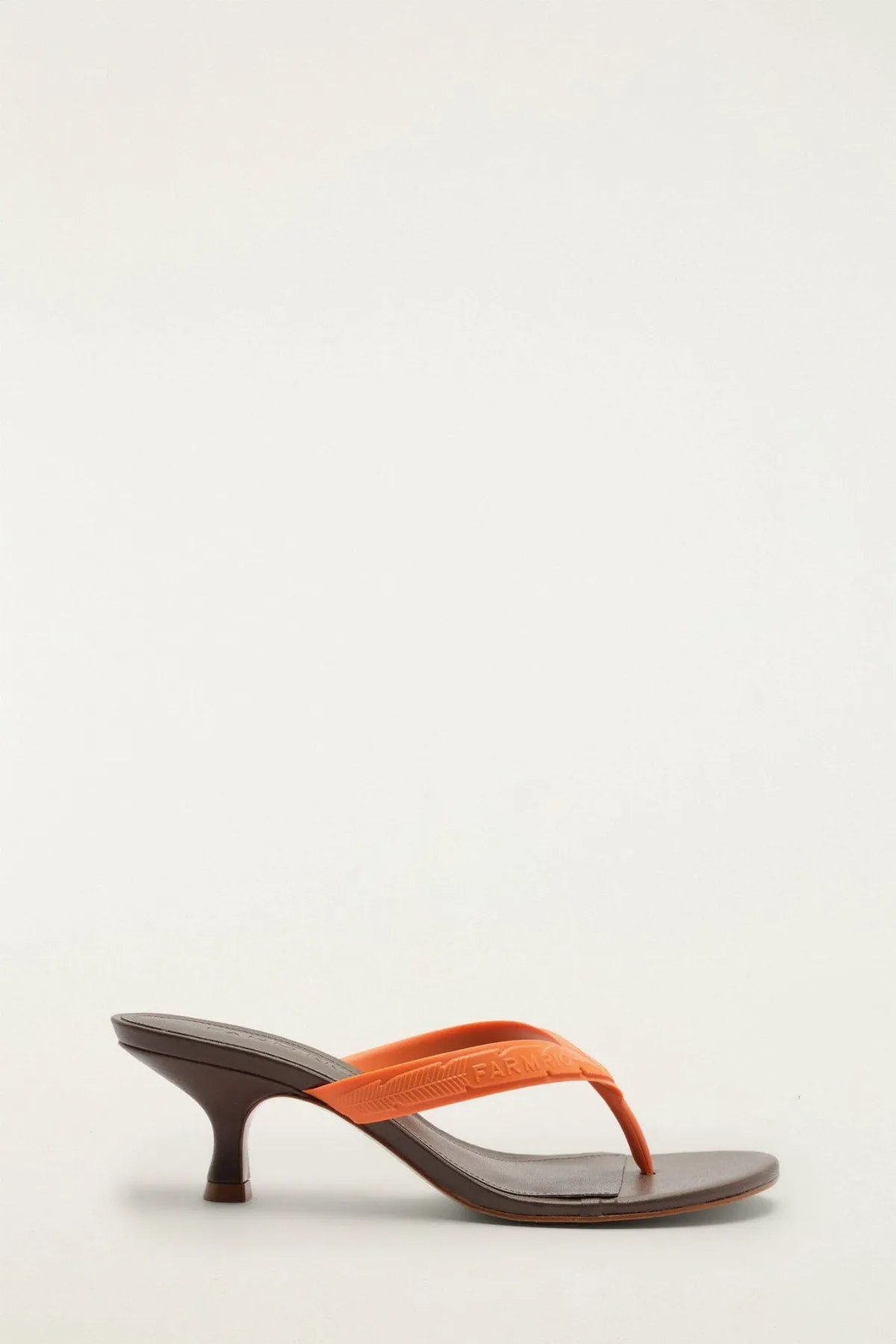 Orange Rob Kitten Heeled Sandal by FARM Rio