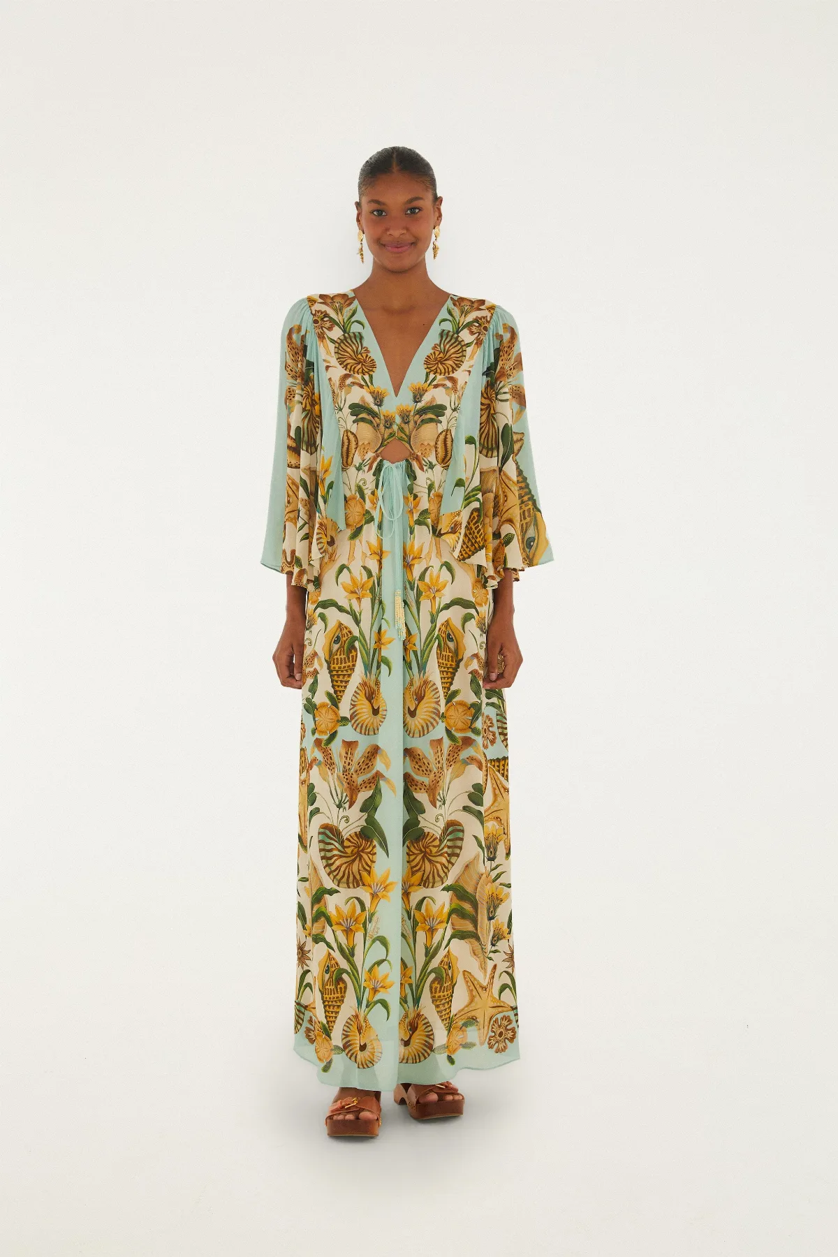 Sand Marine Garden Maxi Dress by FARM Rio