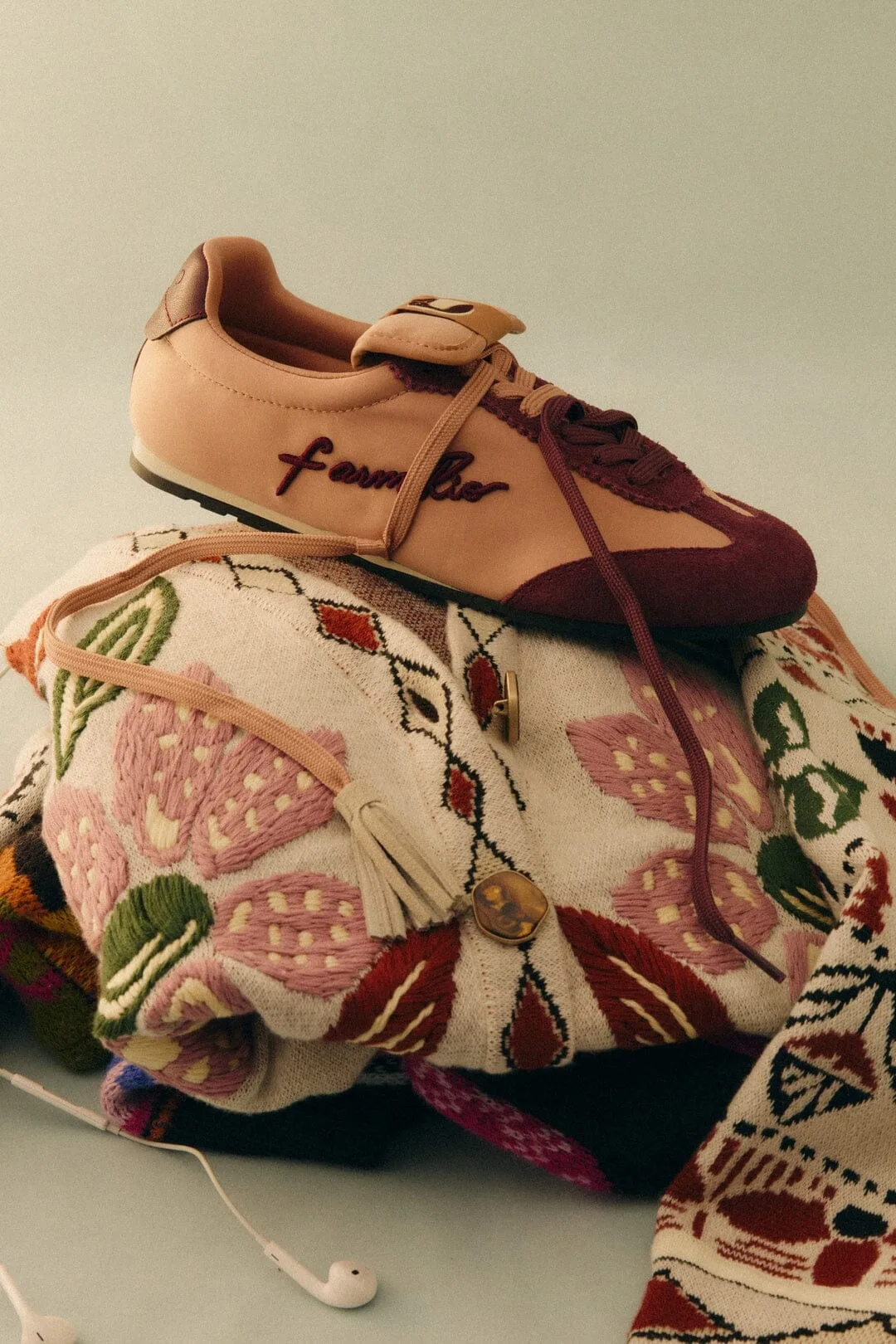 Sneakerina, MERLOT_OLD BLUSH_IVORY / 5 by FARM Rio