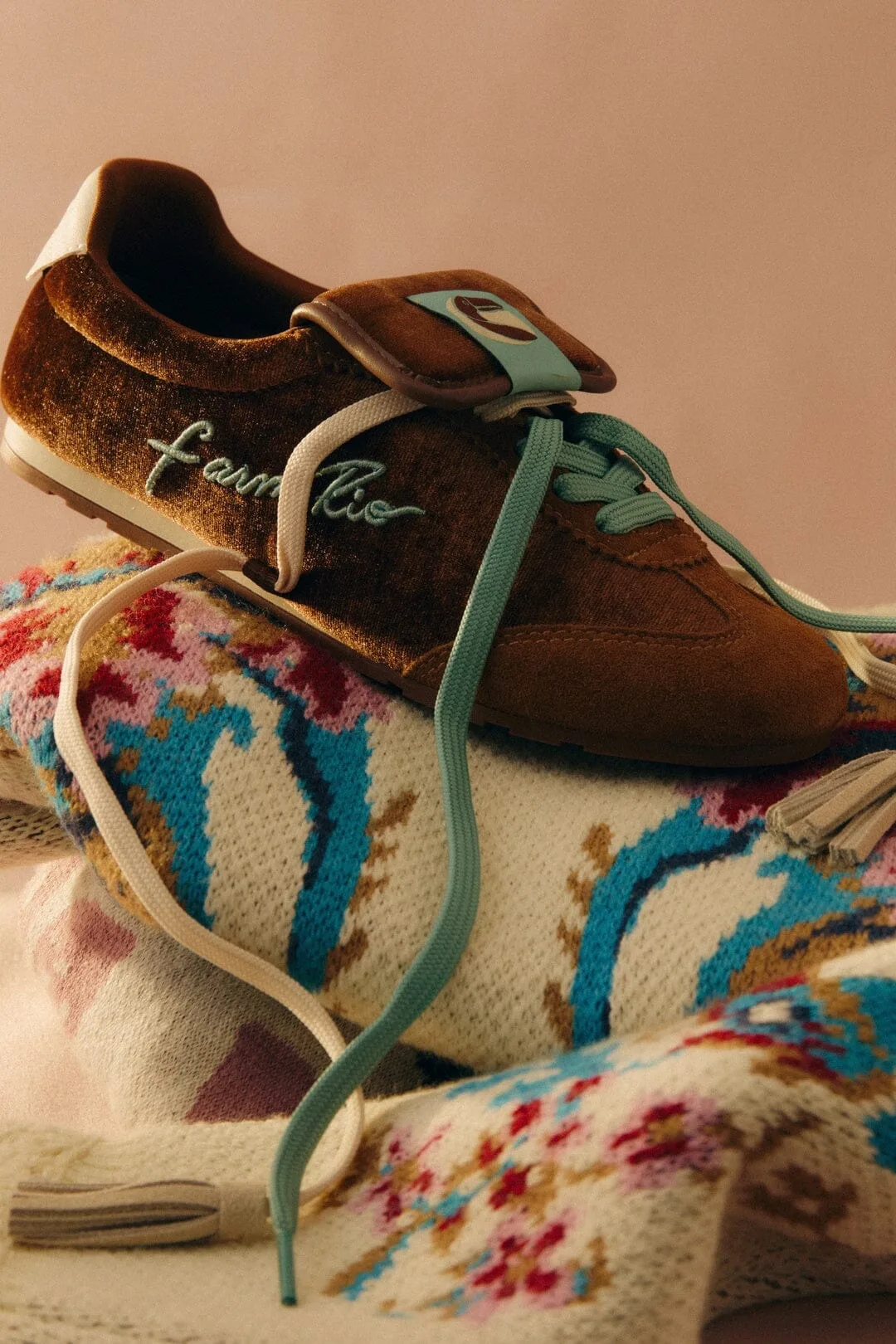 Velvet Sneakerina, STORM_IVORY_NEW Walnut / 5 by FARM Rio