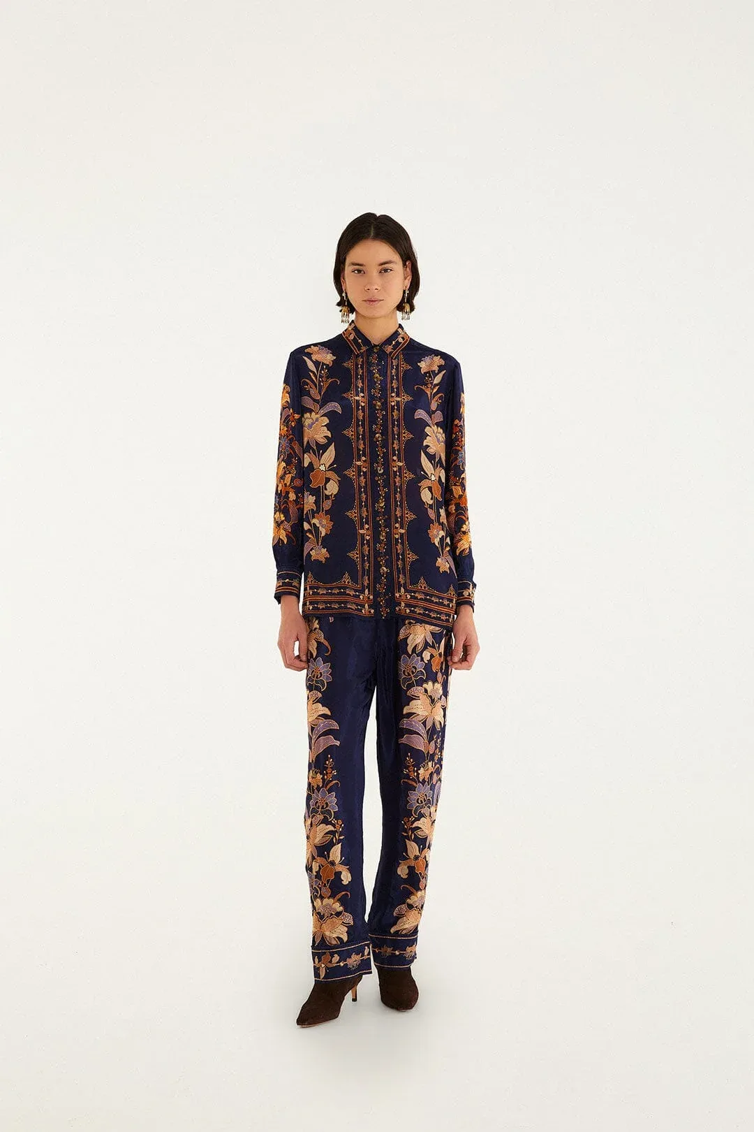 Lara Pajama Trousers, LARA NAVY BLUE / by FARM Rio