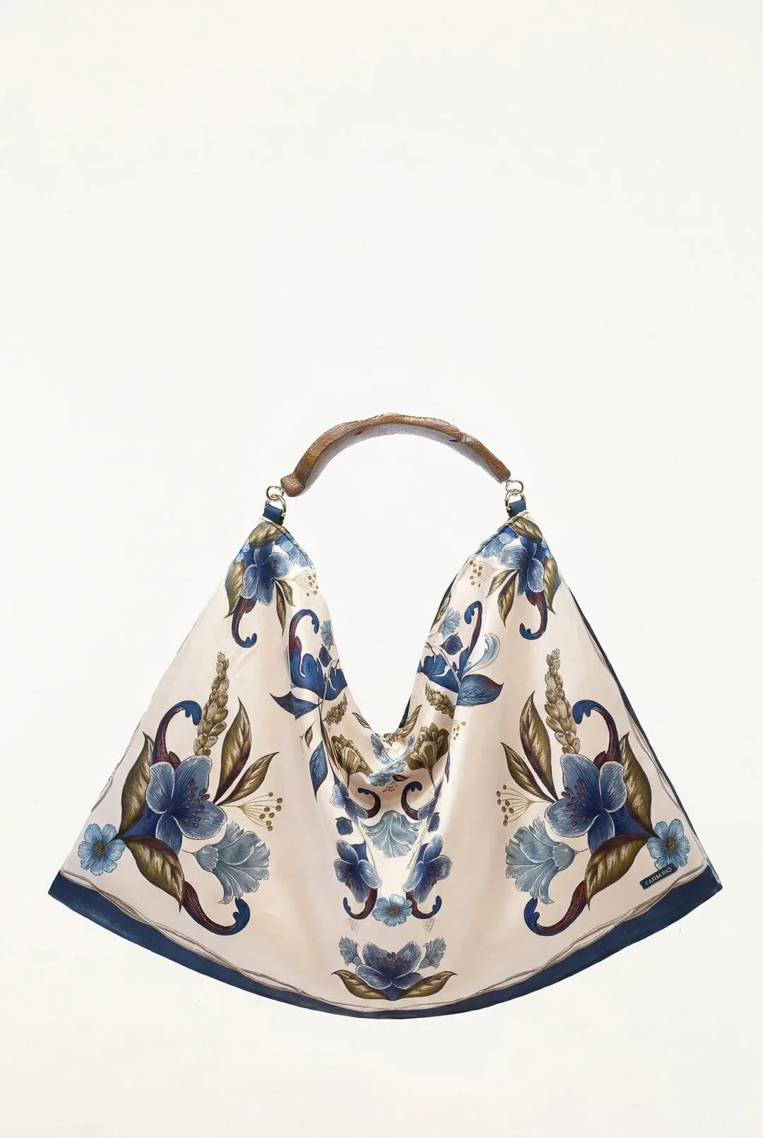 Velvet Wood Handle Large Scarf Bag by FARM Rio