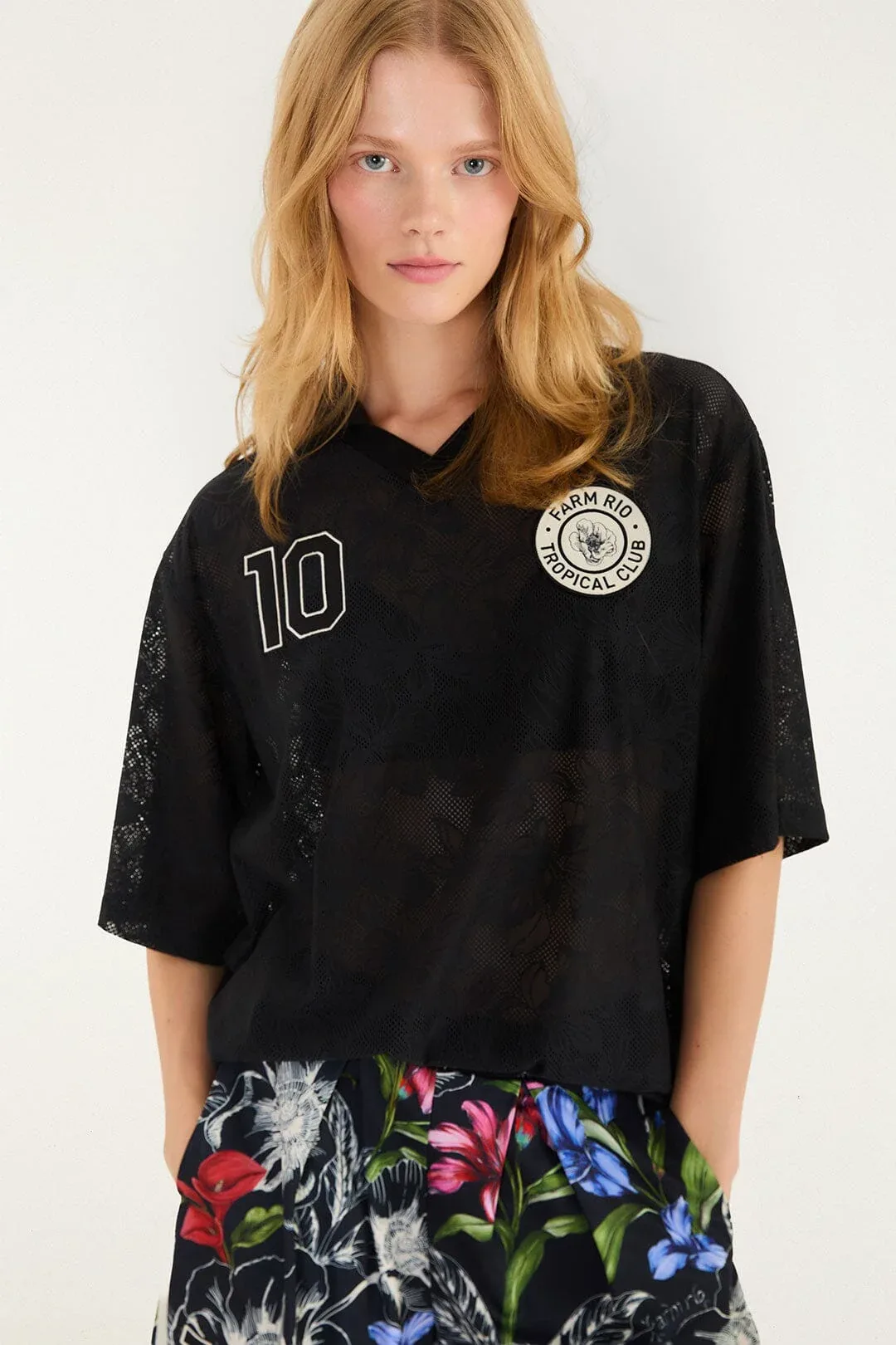 Adidas Lace T-Shirt by FARM Rio