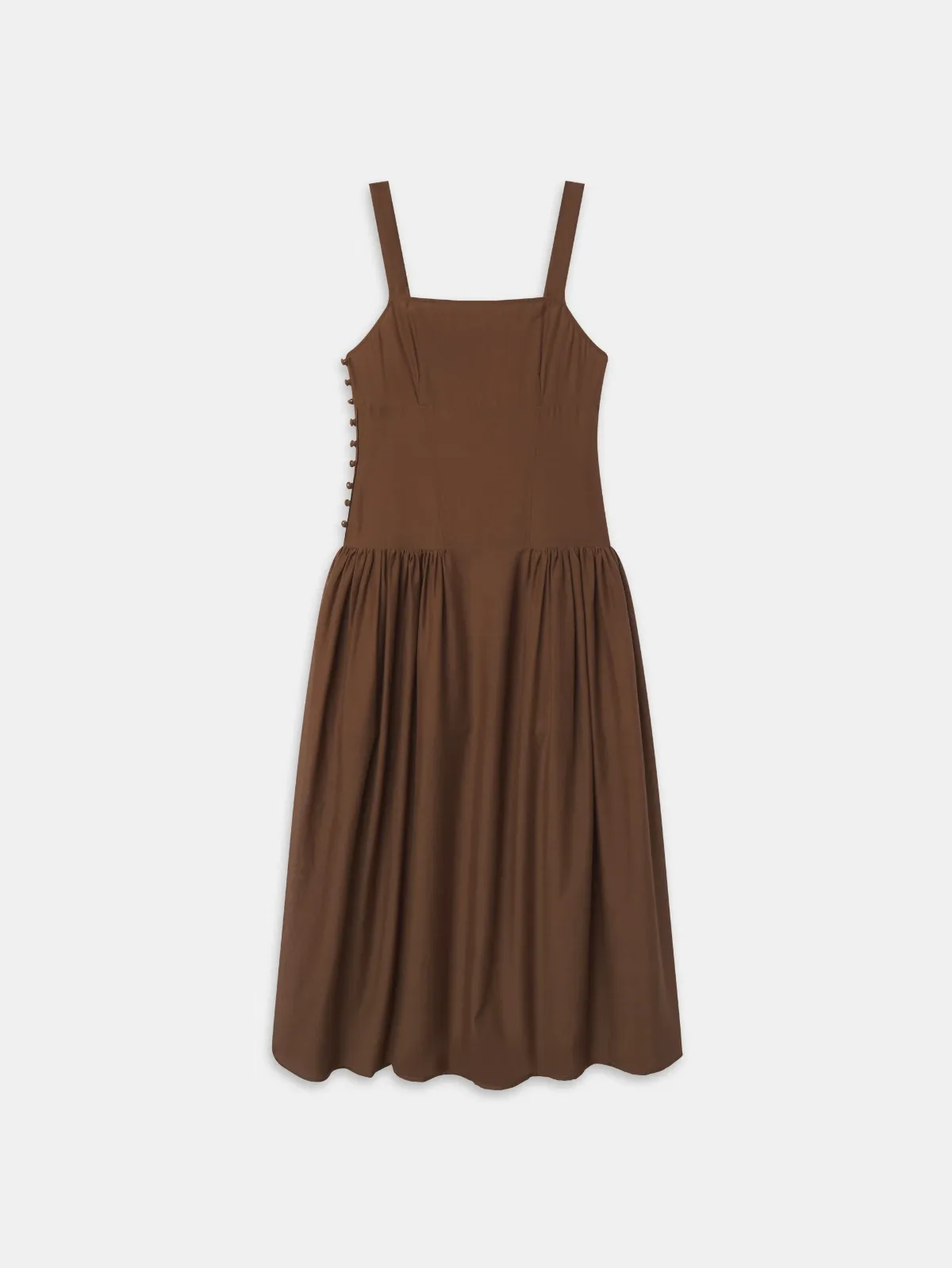The Garden Dress Moss Cotton by FRAME
