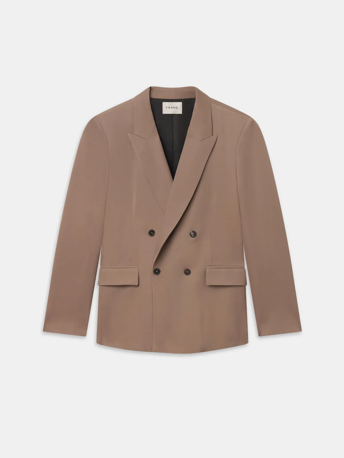 Double Breasted Blazer Warm Mauve Wool by FRAME