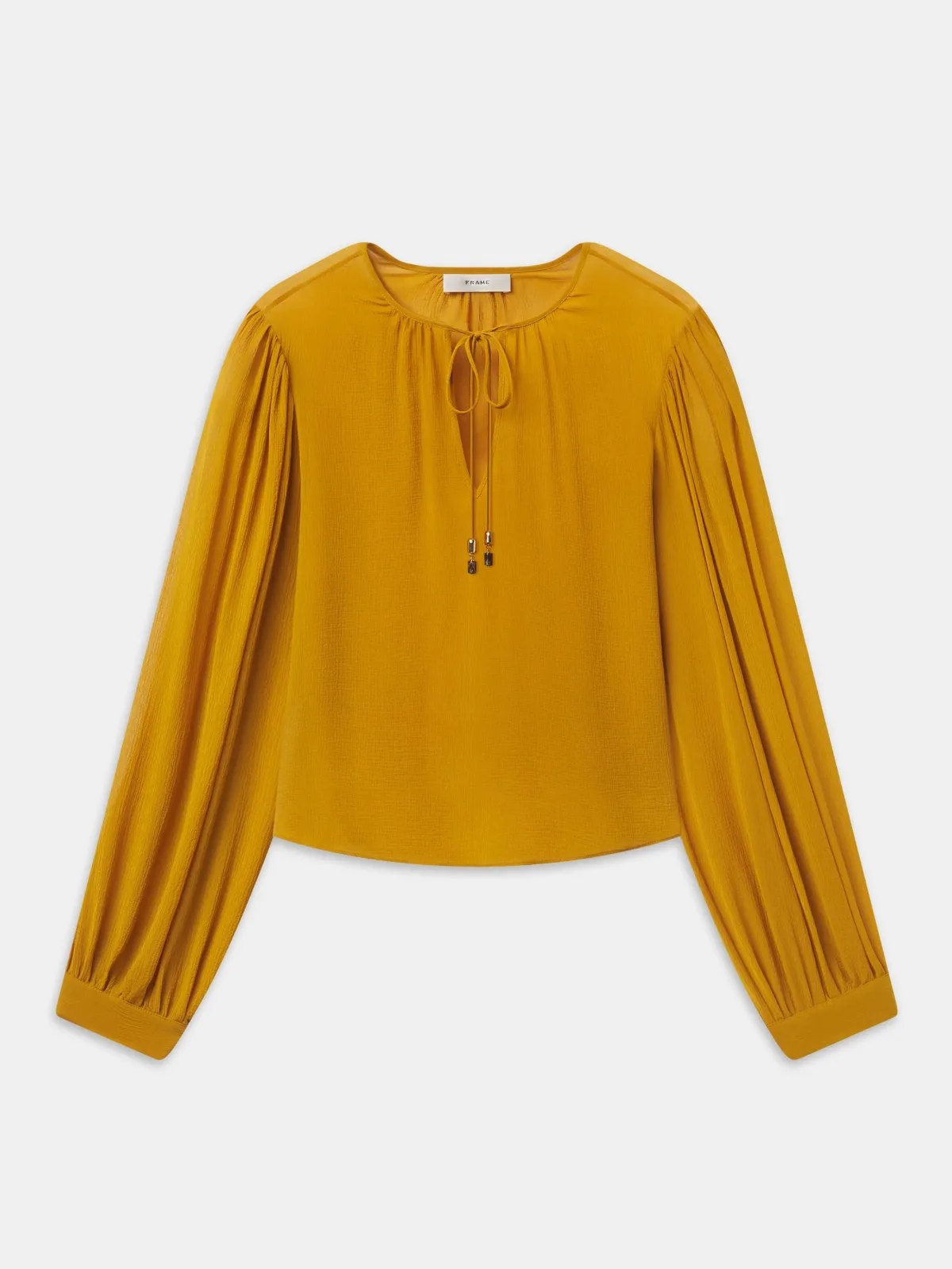The Silk Amulet Blouse Top Dijon by FRAME