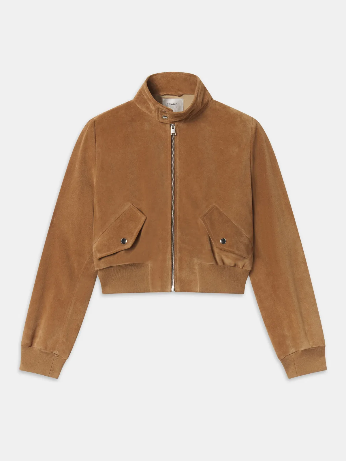 The Suede Harrington Jacket Light Camel by FRAME