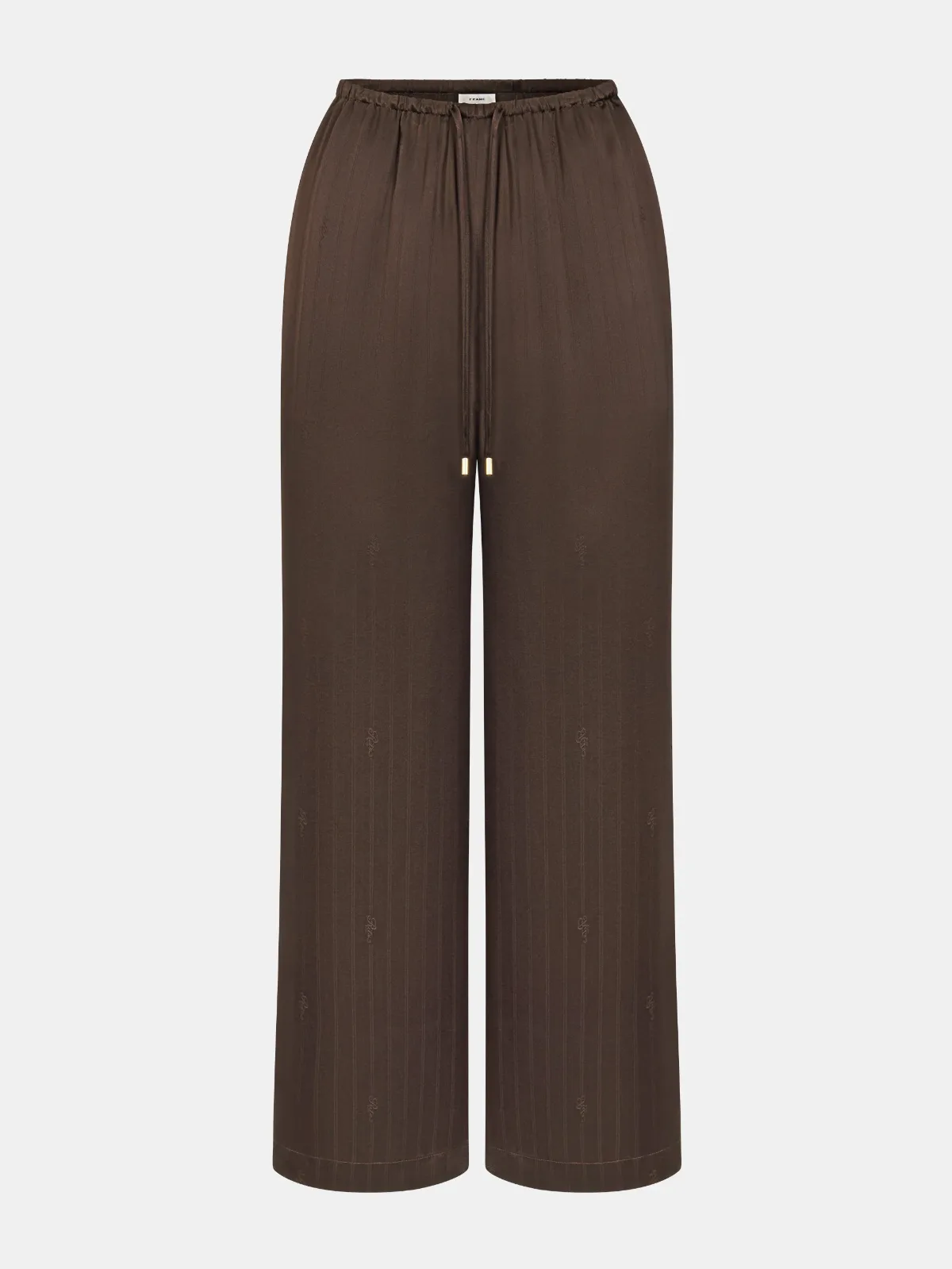 The Ritz Satin Pajama Pants Brown Shadow Stripe by FRAME