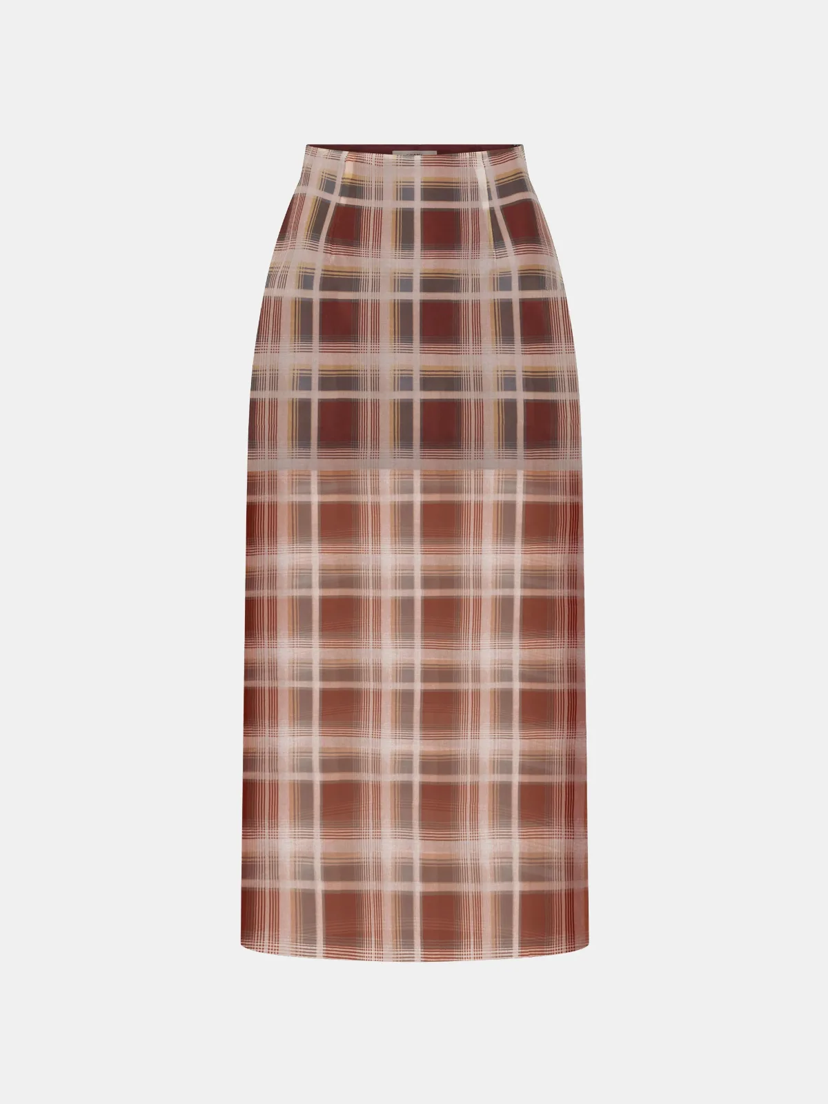The Plaid Organza Skirt Silver Peony Plaid by FRAME