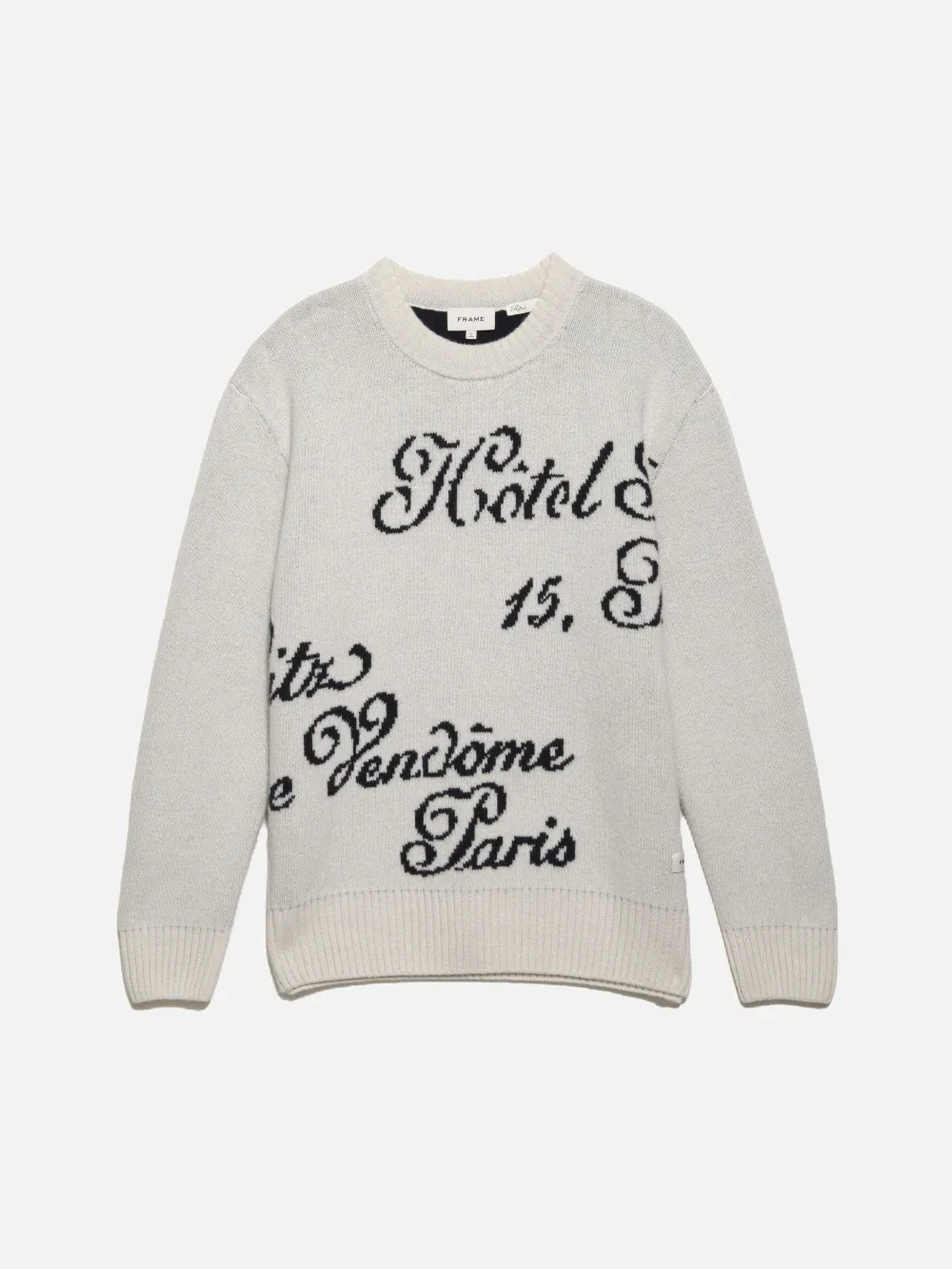 Ritz Crew Sweater Off White Multi by FRAME