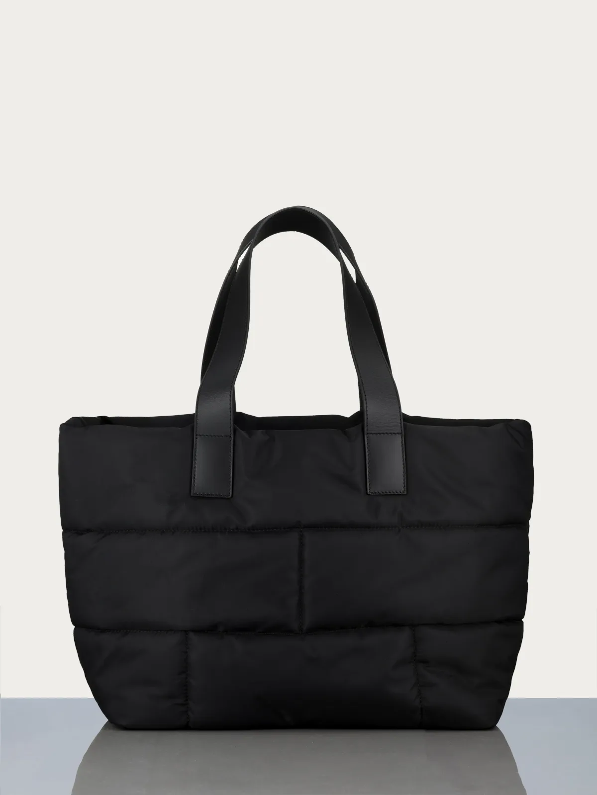 Nylon Quilted Plaque Tote Bag Noir by FRAME