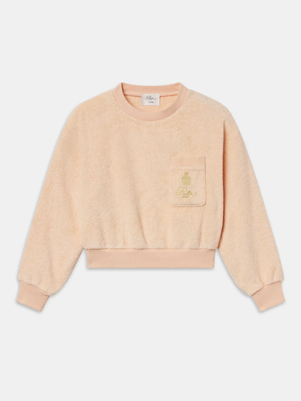 Ritz Terry Cropped Sweatshirt Ritz Pink by FRAME