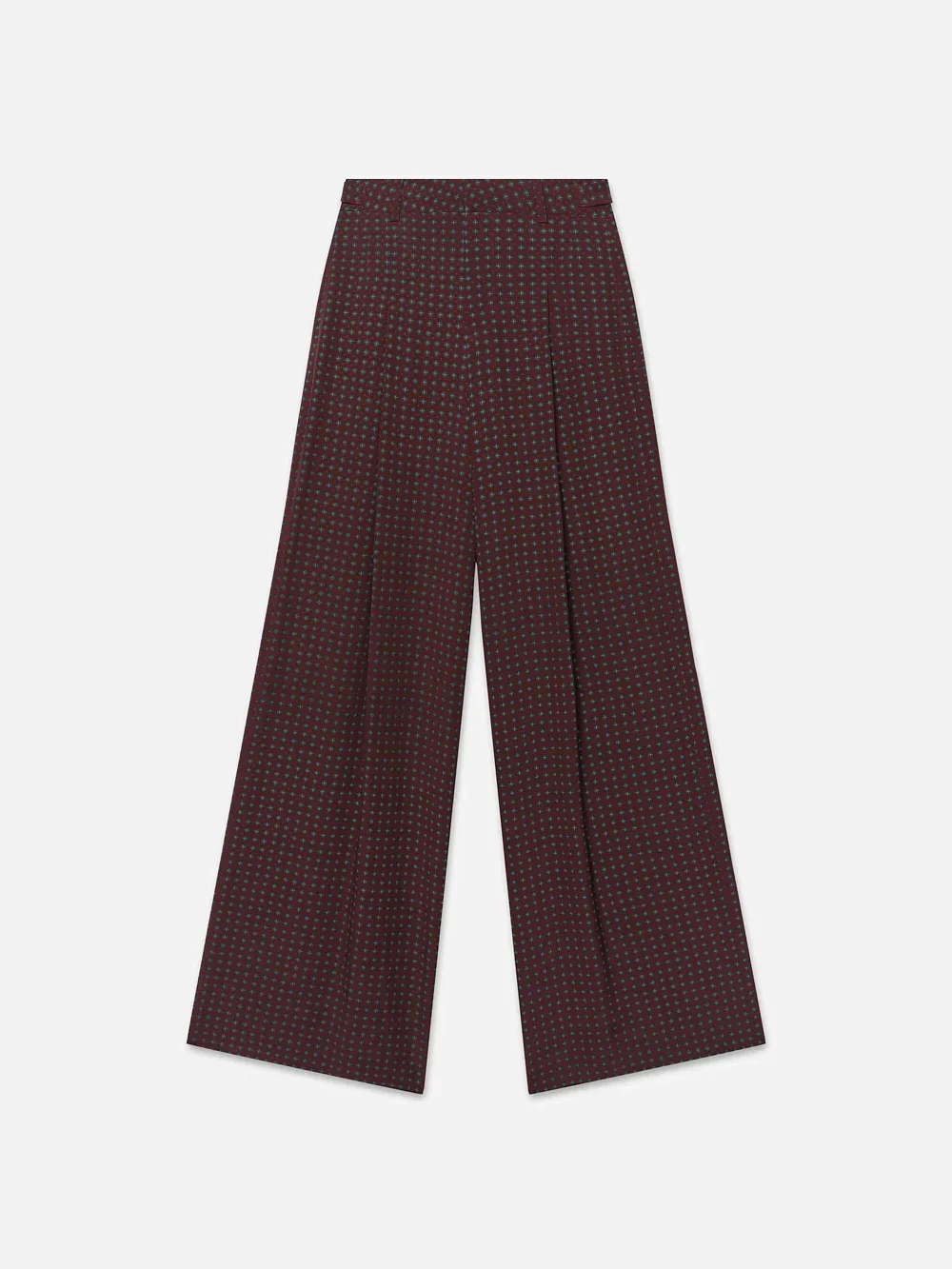 Ritz Pleated Trouser Pants Bordeaux Multi by FRAME