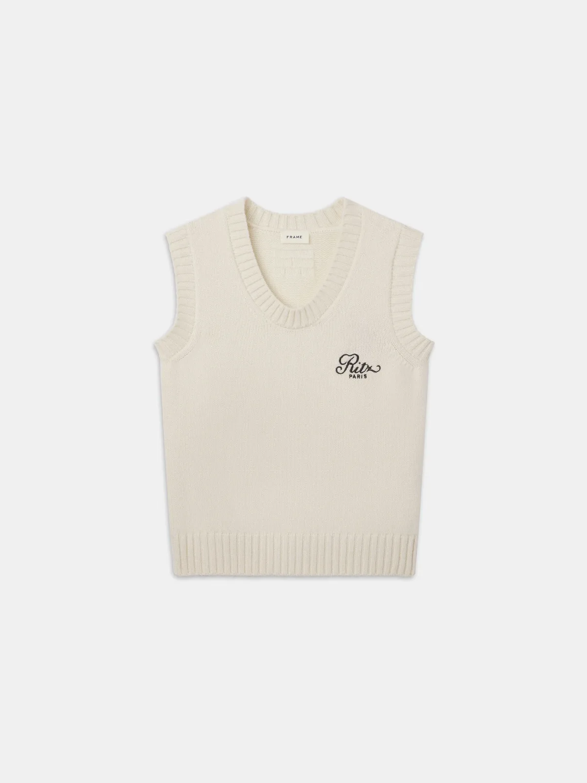 Ritz Cashmere Sweater Vest Cream by FRAME