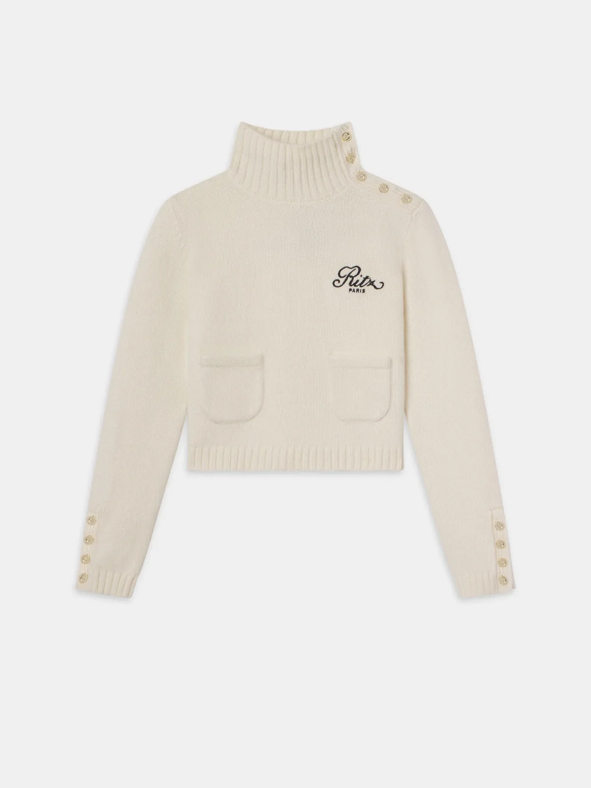 Ritz Button Detail Sweater by FRAME