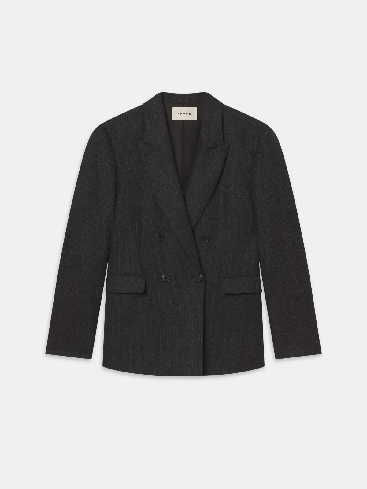 Pinstripe Wool Blazer Dark Grey by FRAME