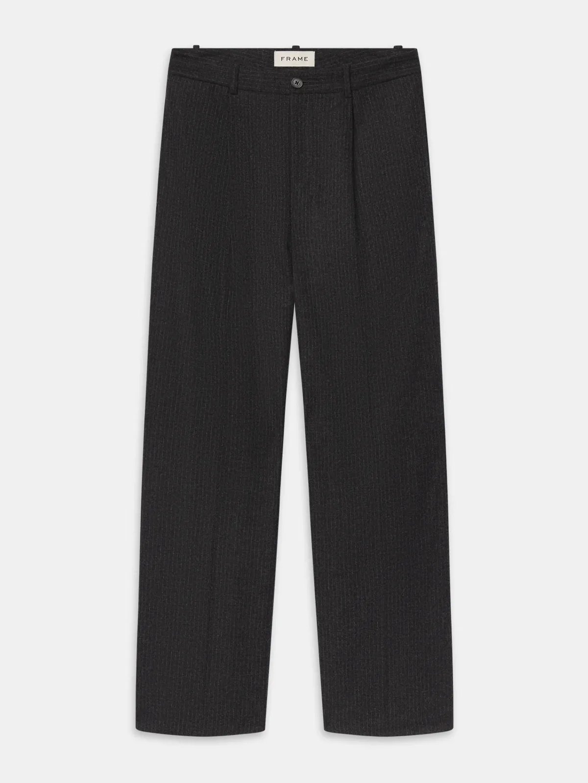 Pinstripe Wide Leg Trousers Jeans Pants Dark Grey by FRAME
