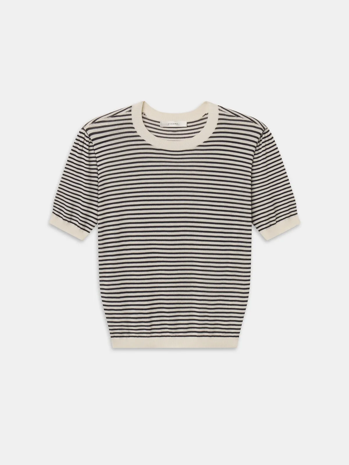 The Striped Gathered Sweater by FRAME