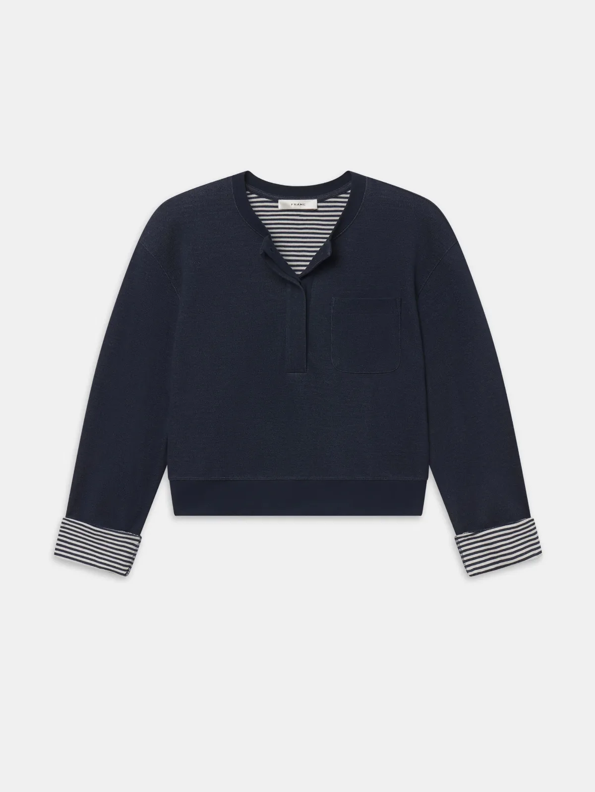 The Stripe Cuff Sweatshirt by FRAME