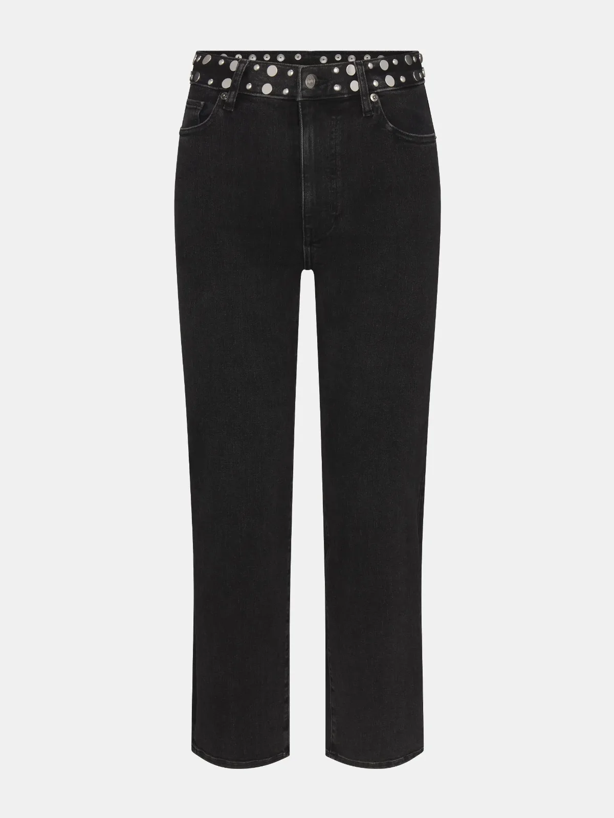 Le Sleek Straight Studded Jeans by FRAME
