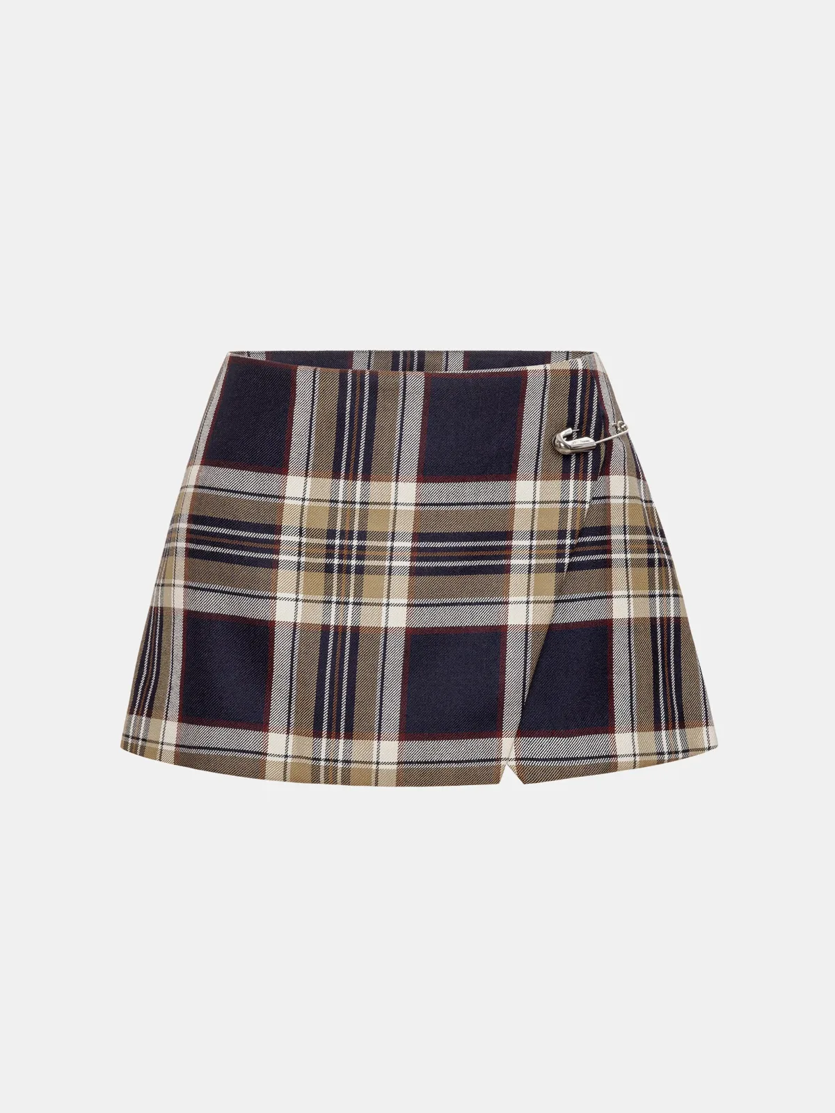 The Checkmate Skirt Navy Multi by FRAME