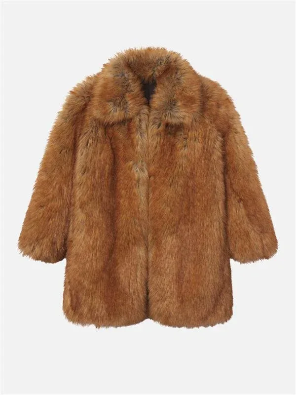The Amelia Coat Dark Amber by FRAME