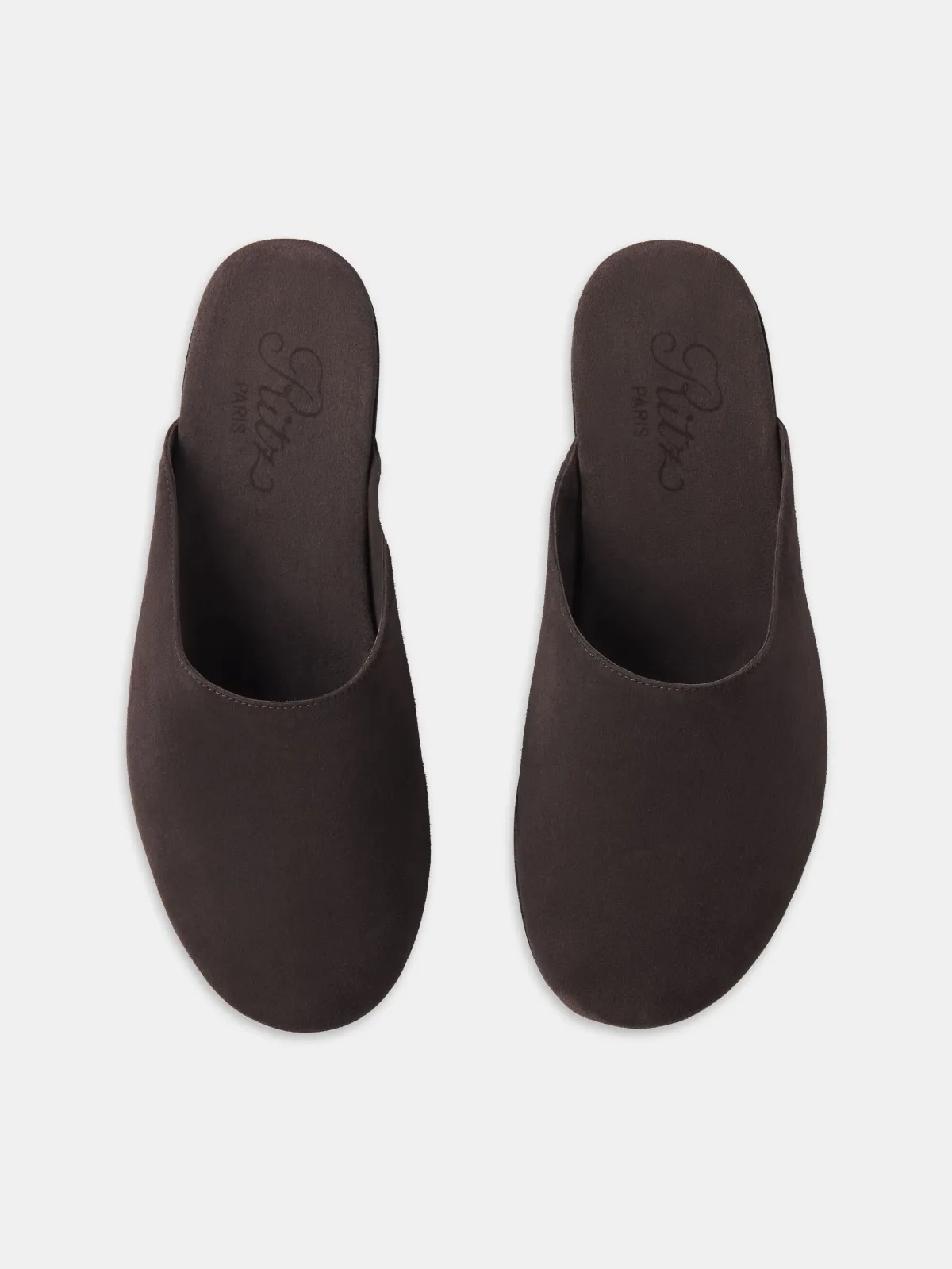 Ritz Suede Mules Chocolate Brown by FRAME