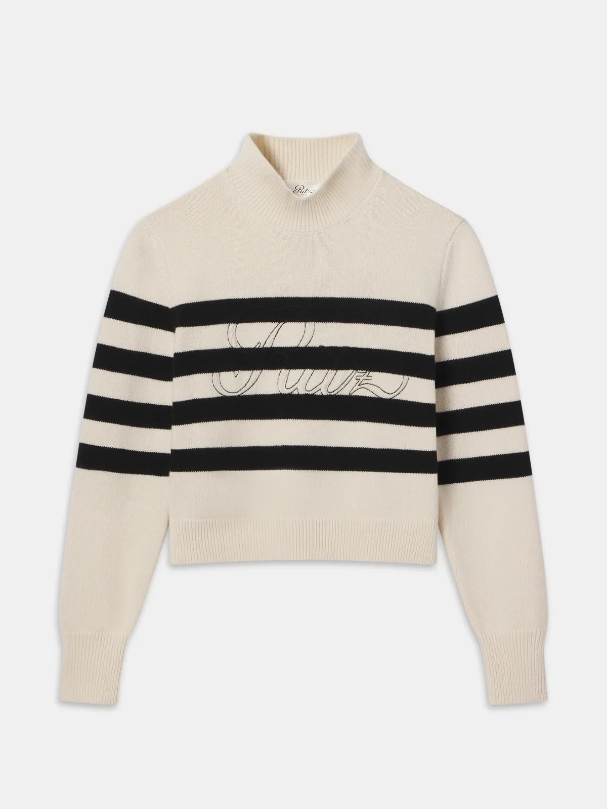 Ritz Striped Cashmere Turtleneck Sweater by FRAME