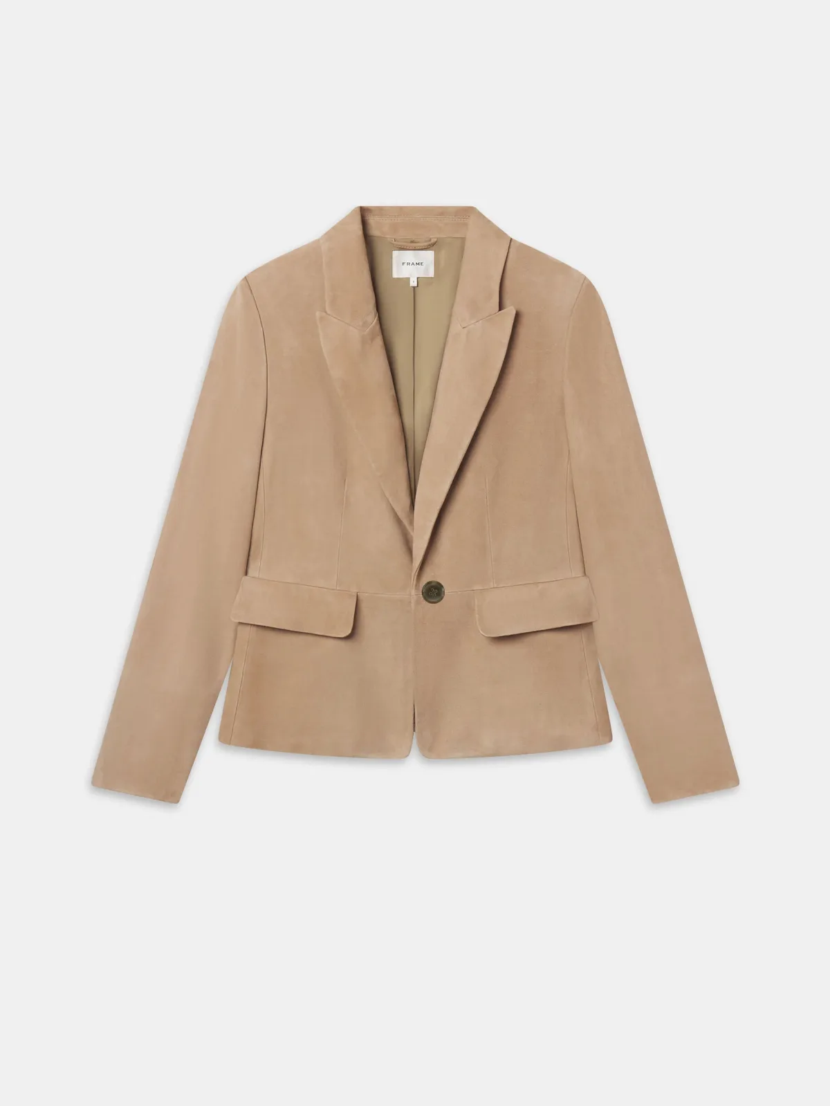 The Suede Sleek Blazer Light Camel by FRAME