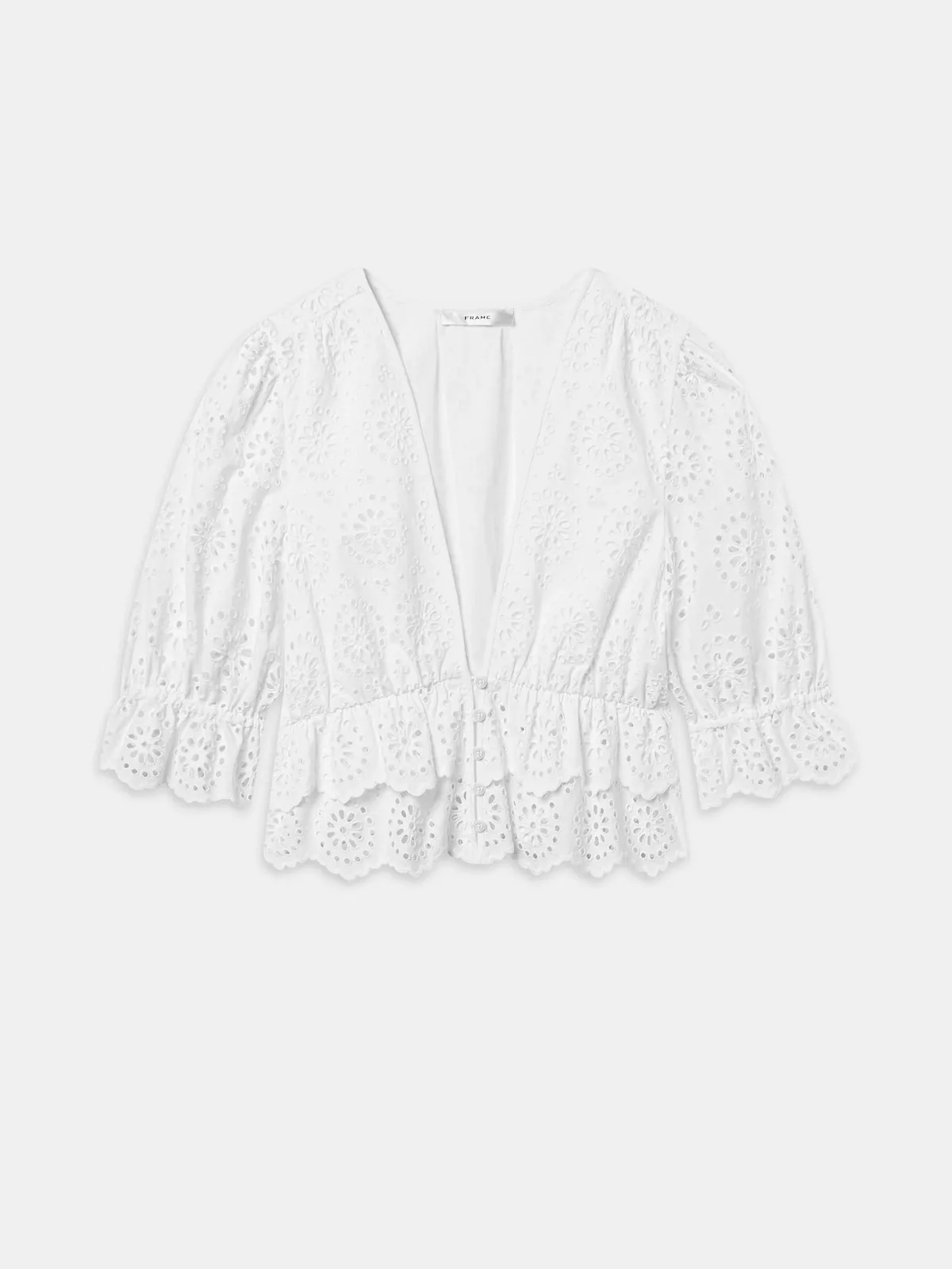 The Solstice Eyelet Blouse Top by FRAME