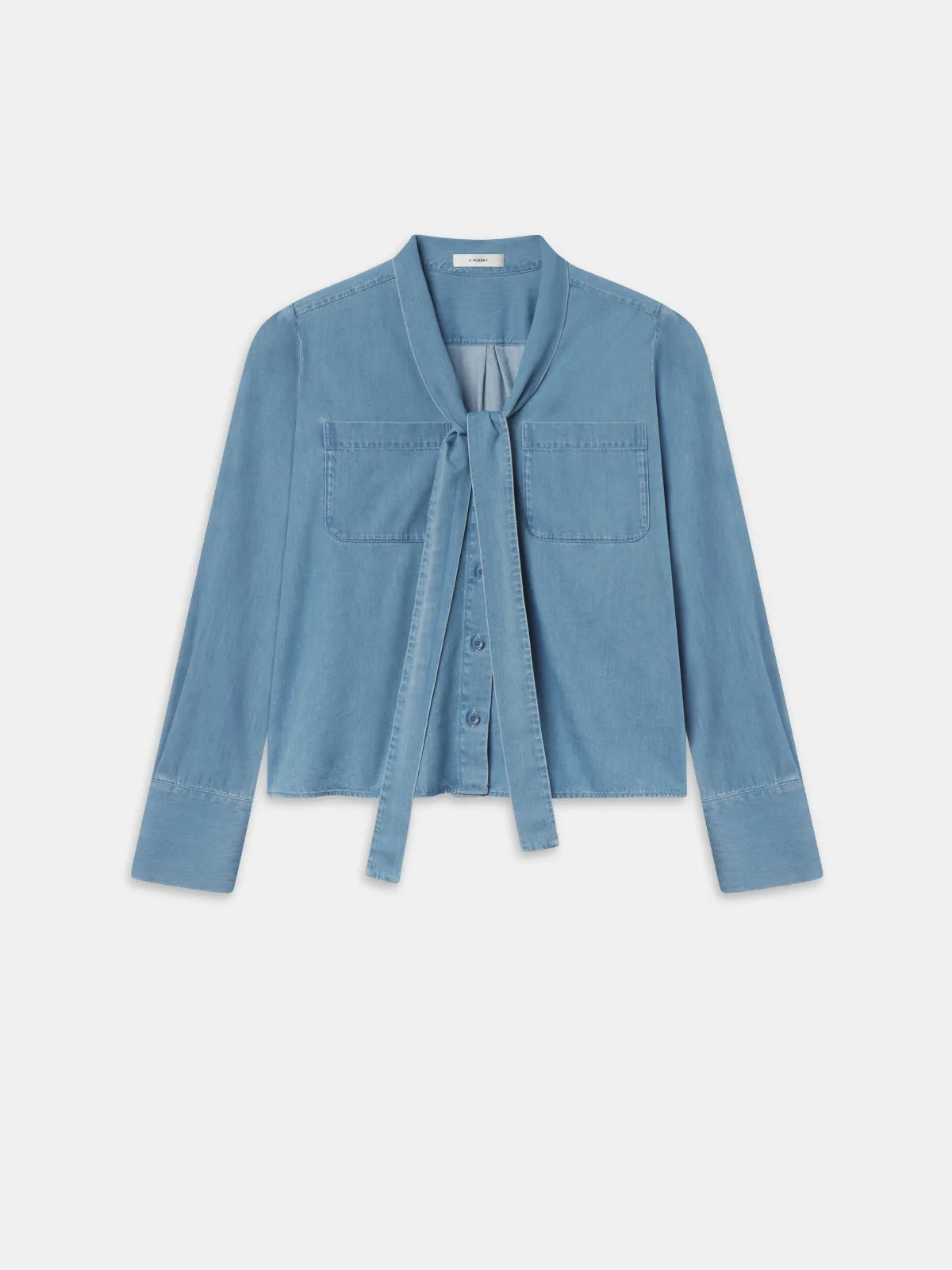The Denim Modern Tie Blouse Top by FRAME