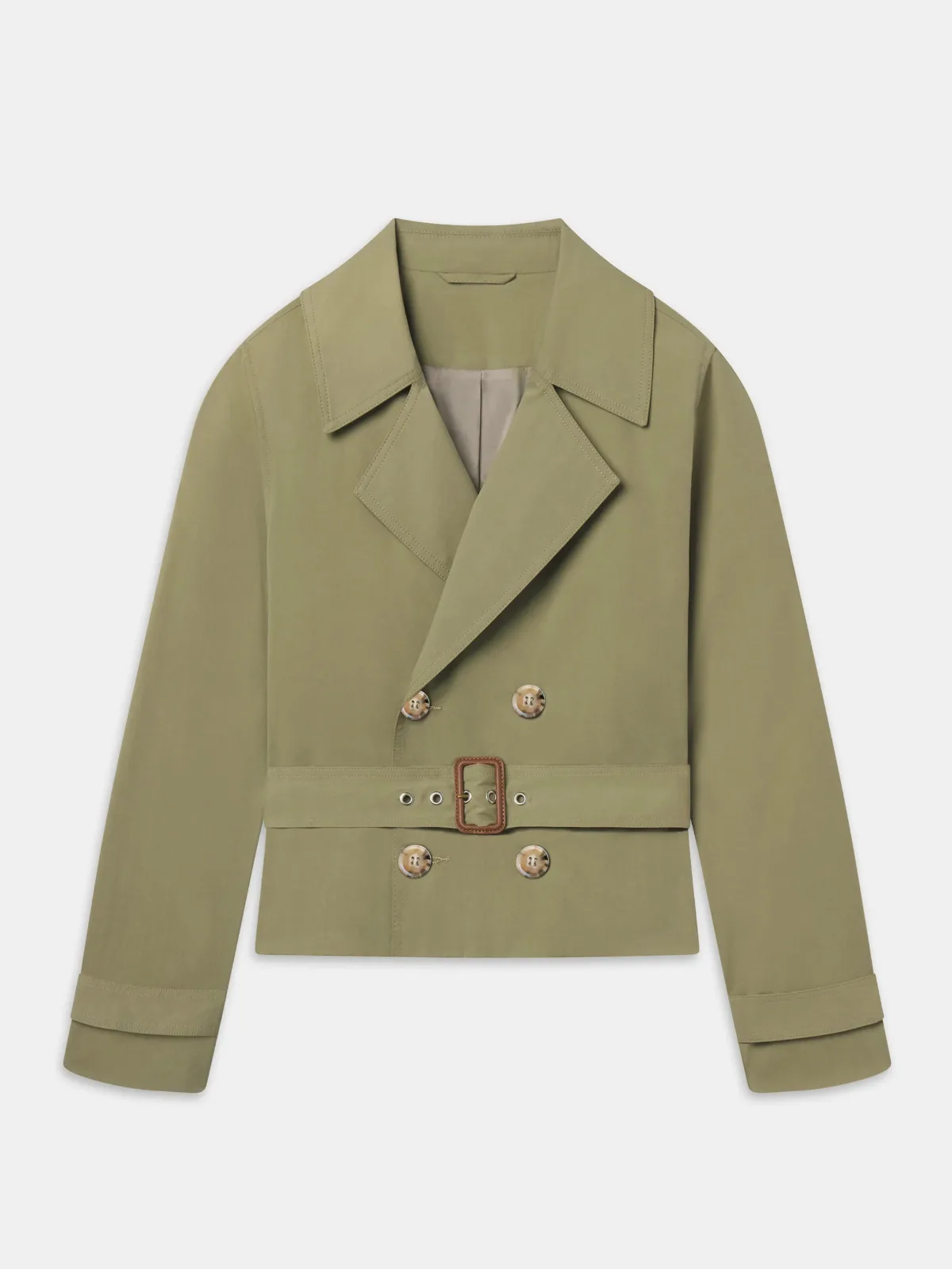 The Uniform Trench Coat Military Green by FRAME