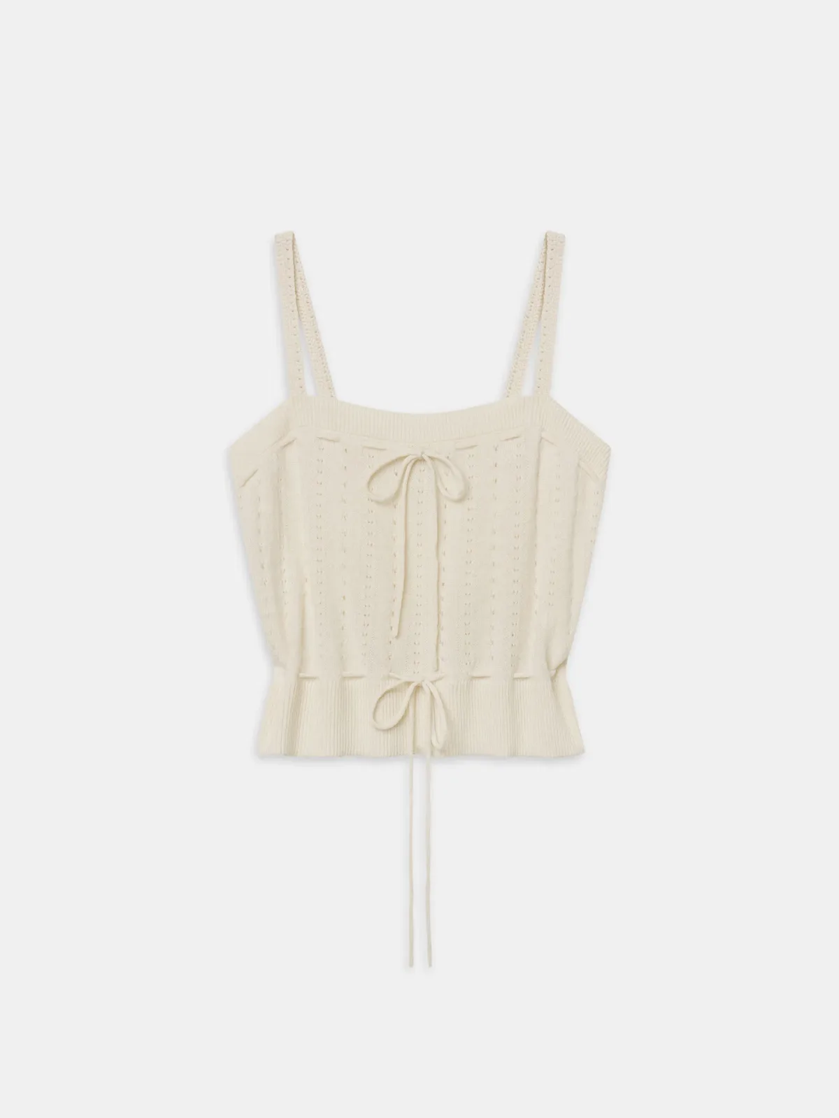 The Cashmere Charm Tank Top Cream by FRAME