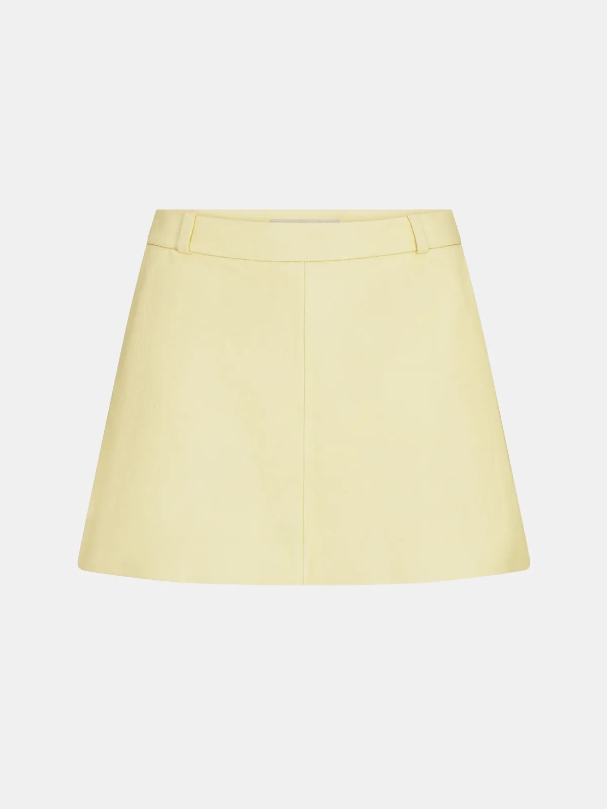 The Leather Mini Skirt Lemon by FRAME