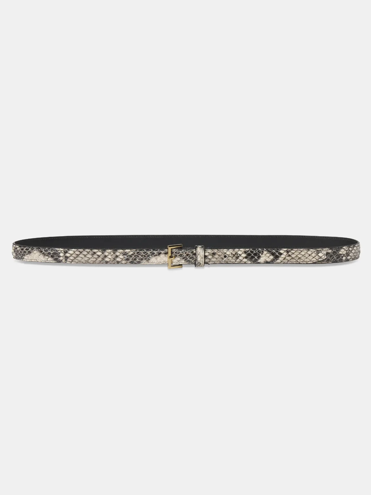 The Petite Square Buckle Belt Snakeskin by FRAME