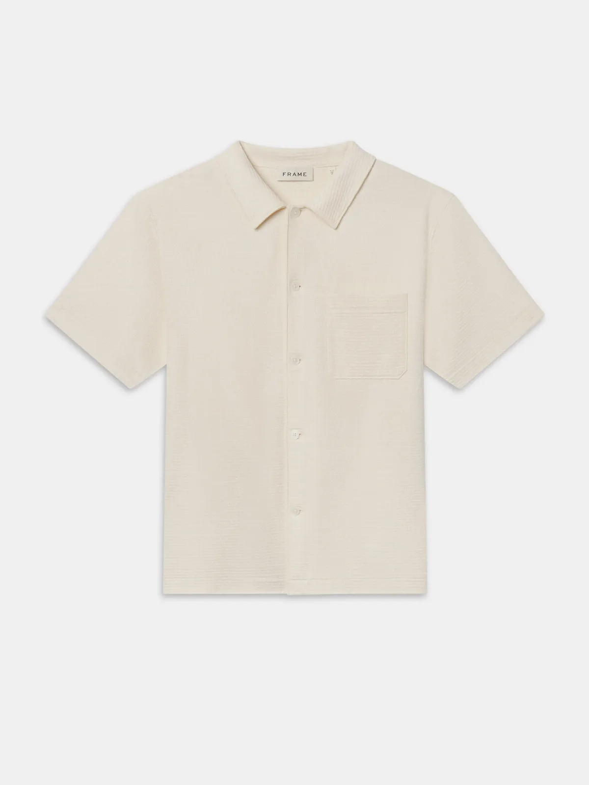 Jacquard Button Down Shirt Cream by FRAME