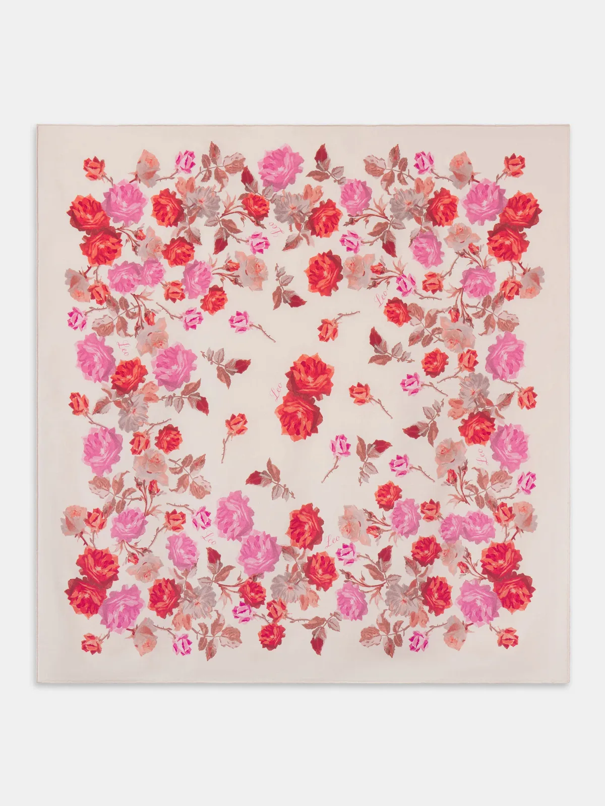 The Lucky Silk Scarf Light Pink Multi by FRAME