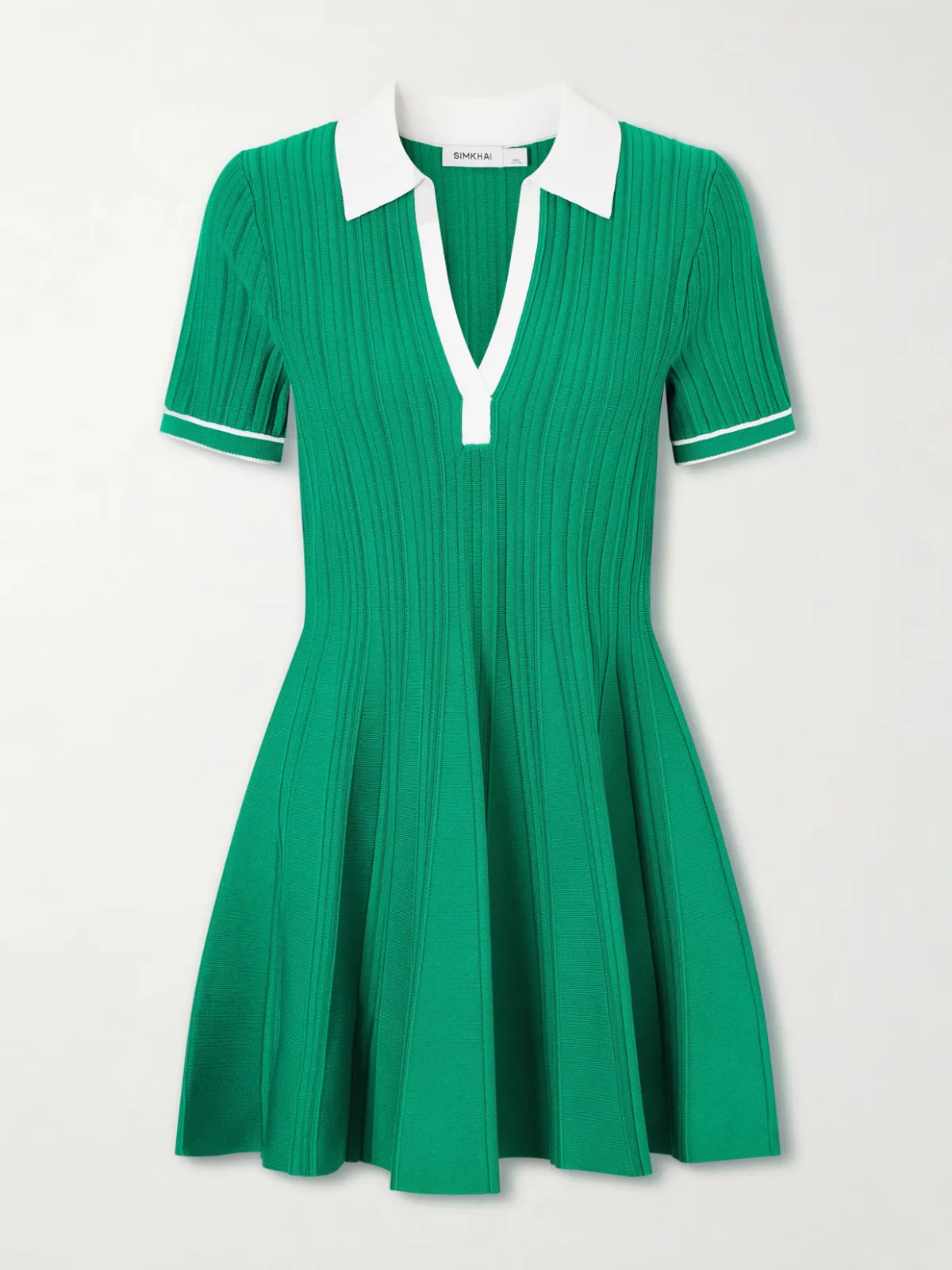 - Page Ribbed-knit Mini Dress -