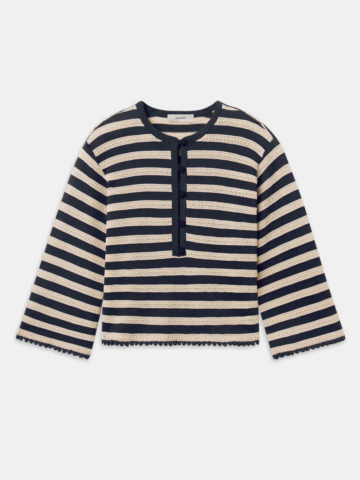 The Captain Pullover Cream Multi by FRAME