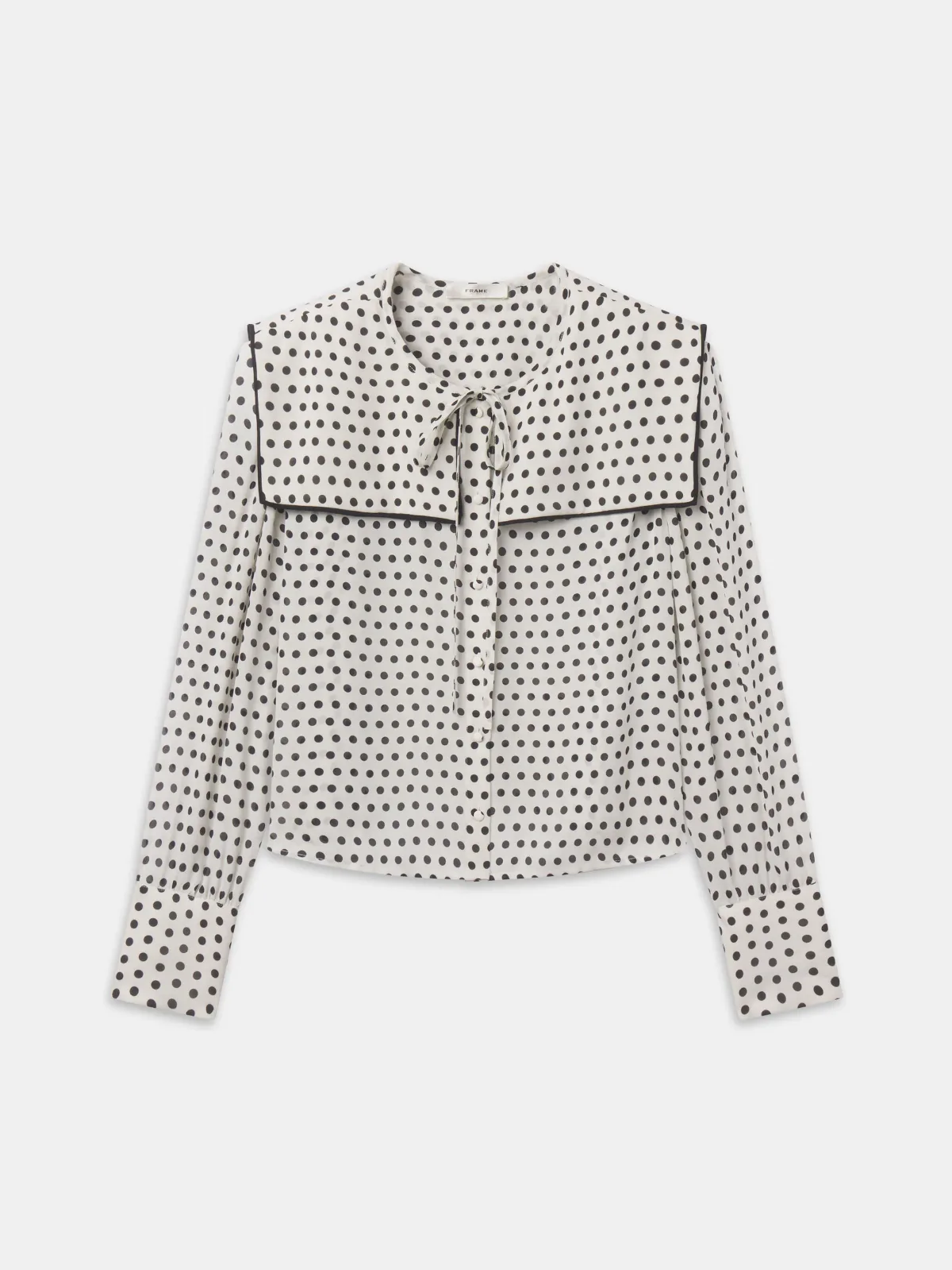 The Polka Dot Fleet Blouse Top Cream Multi by FRAME