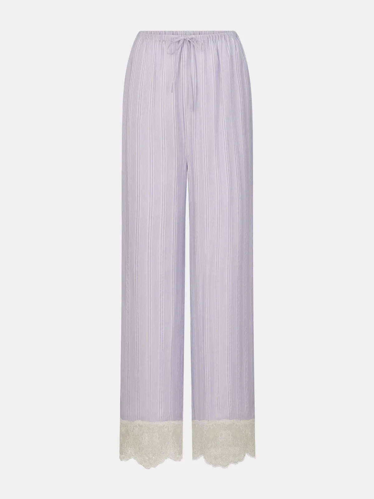 The Stripe Lace Lounge Pants Chambray Multi by FRAME