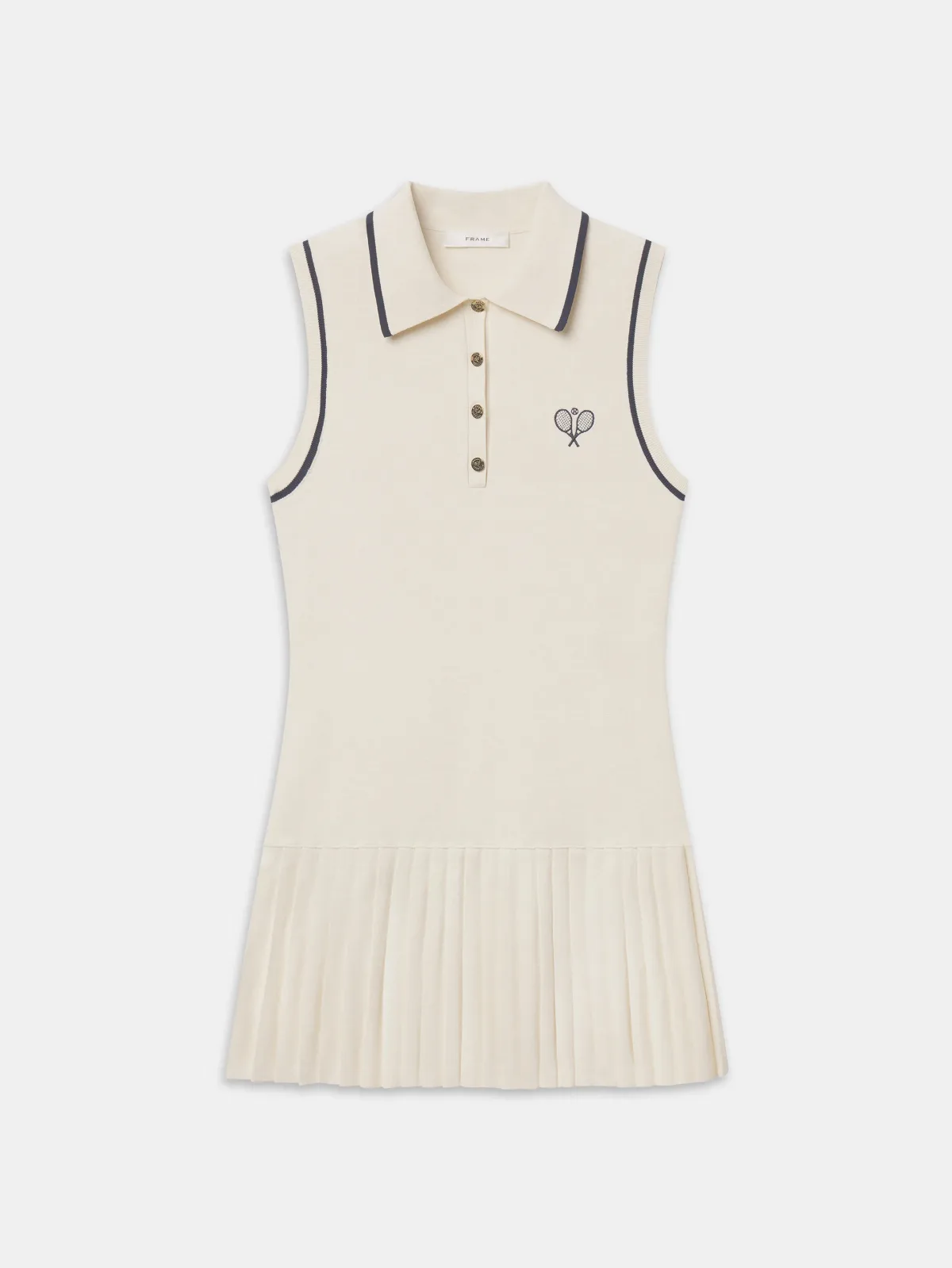 The Tennis Pleated Mini Dress by FRAME