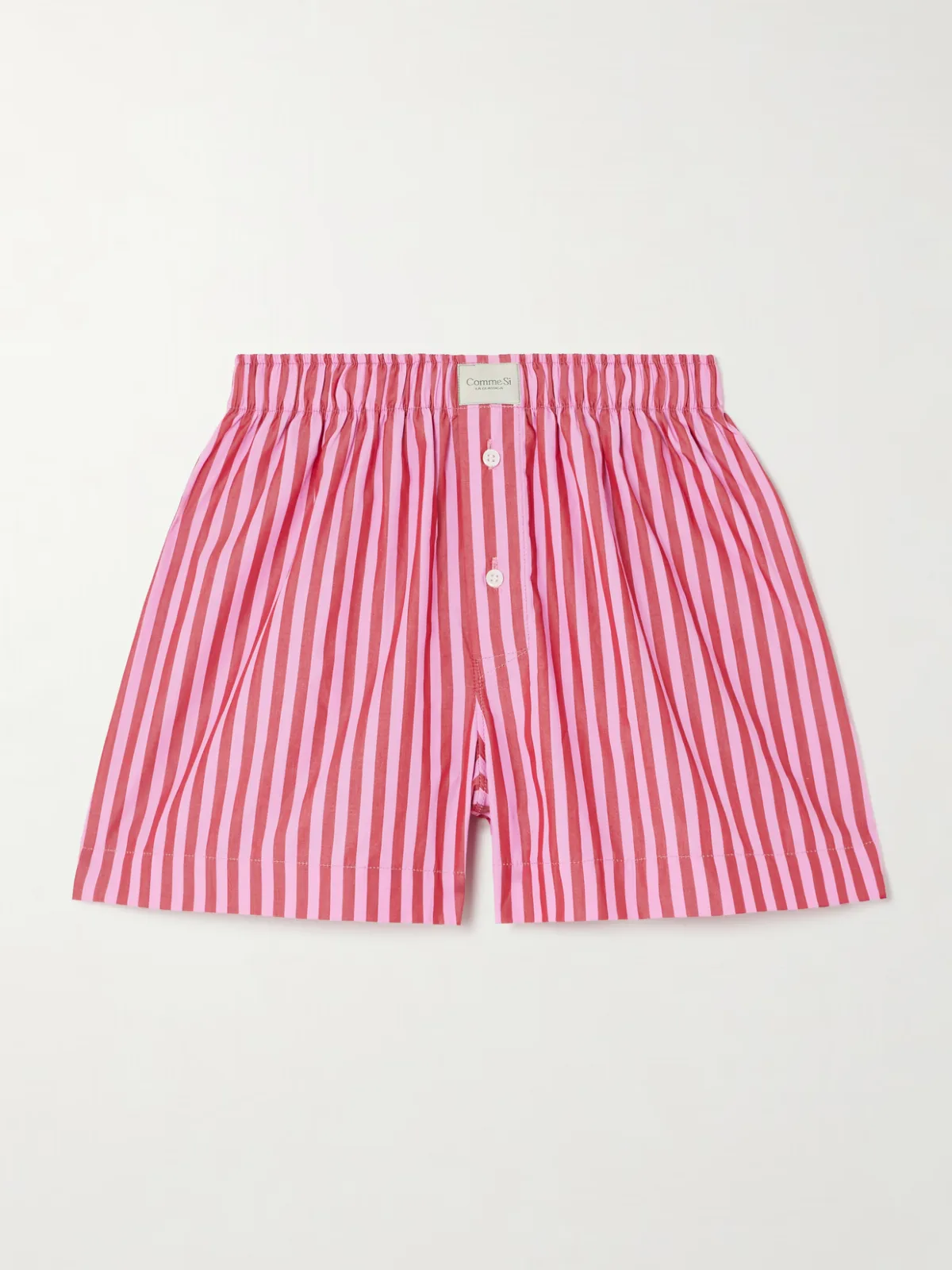 - La Boxer Classica Striped Cotton-poplin Shorts -