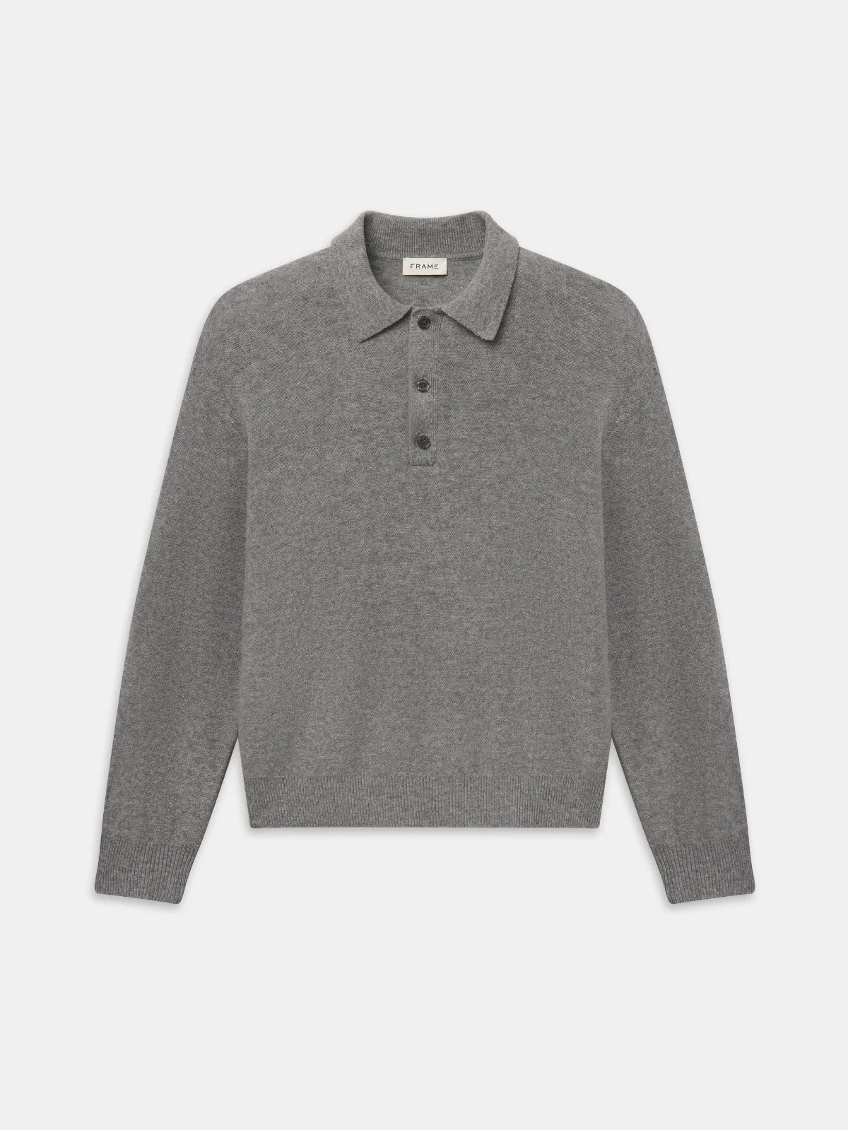Boiled Wool Polo Sweater