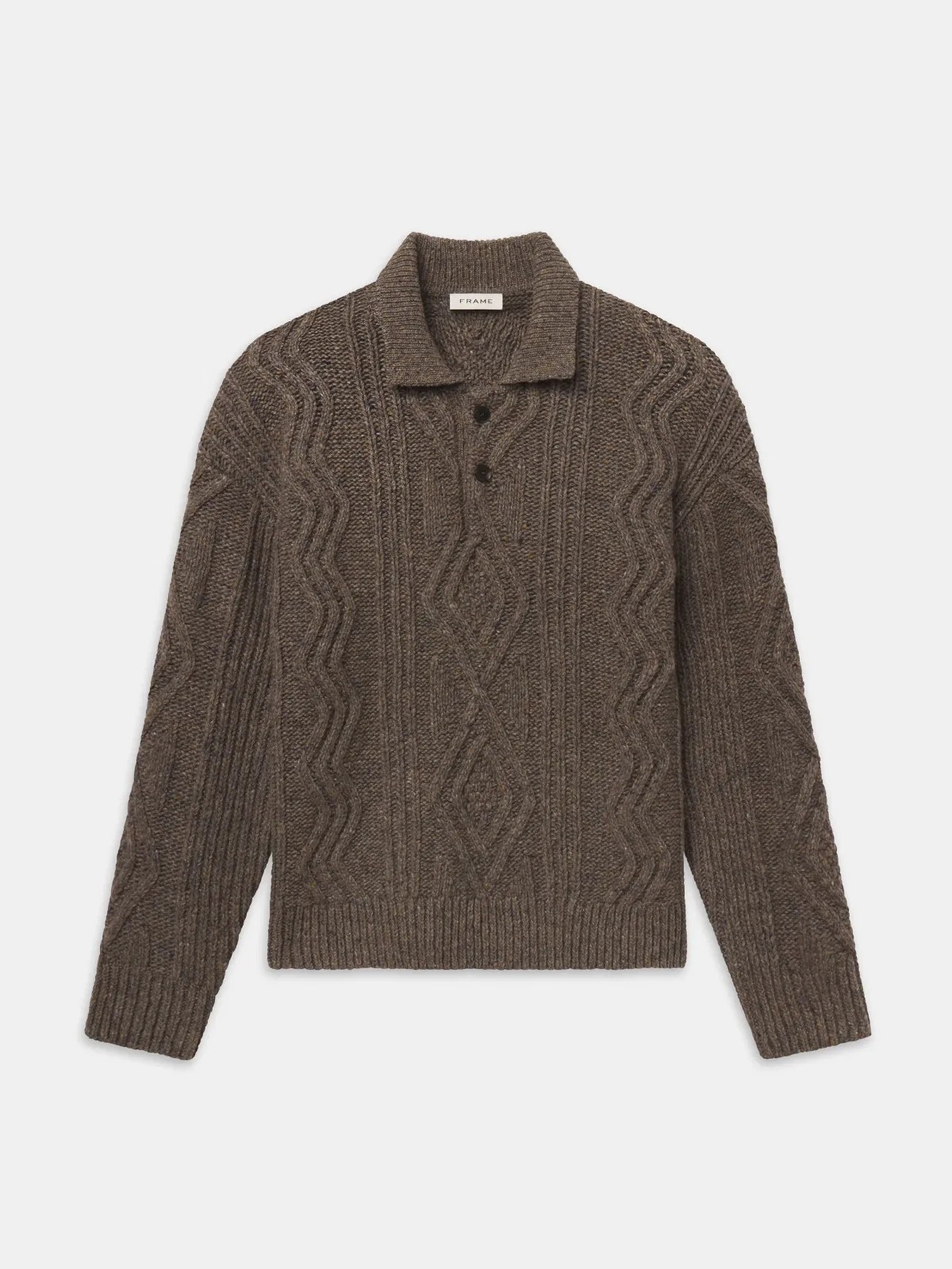 Cable Polo Sweater