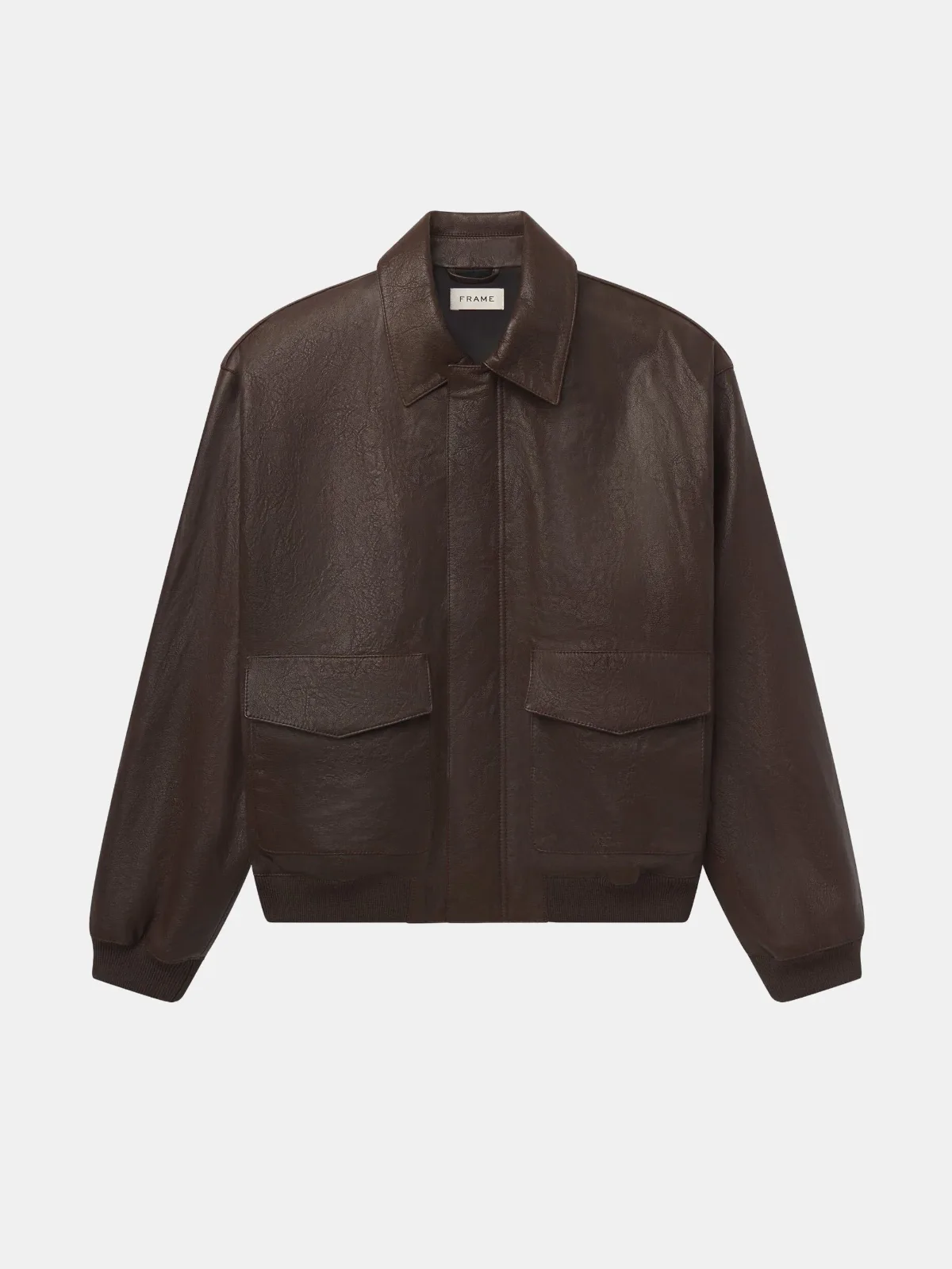 Aviator Leather Jacket Deep Brown